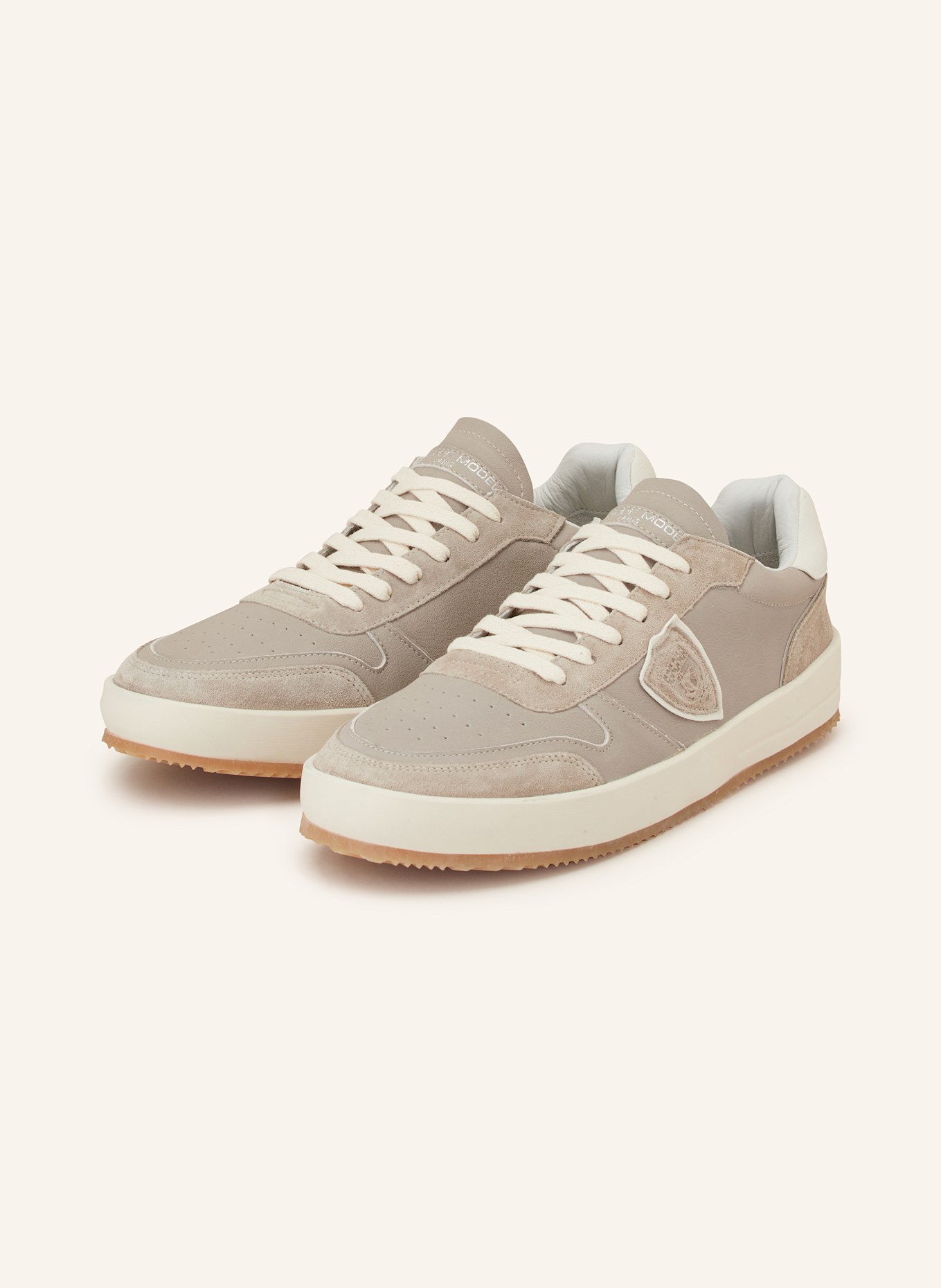 PHILIPPE MODEL Sneakers NICE, Color: GRAY/ ECRU (Image 1)