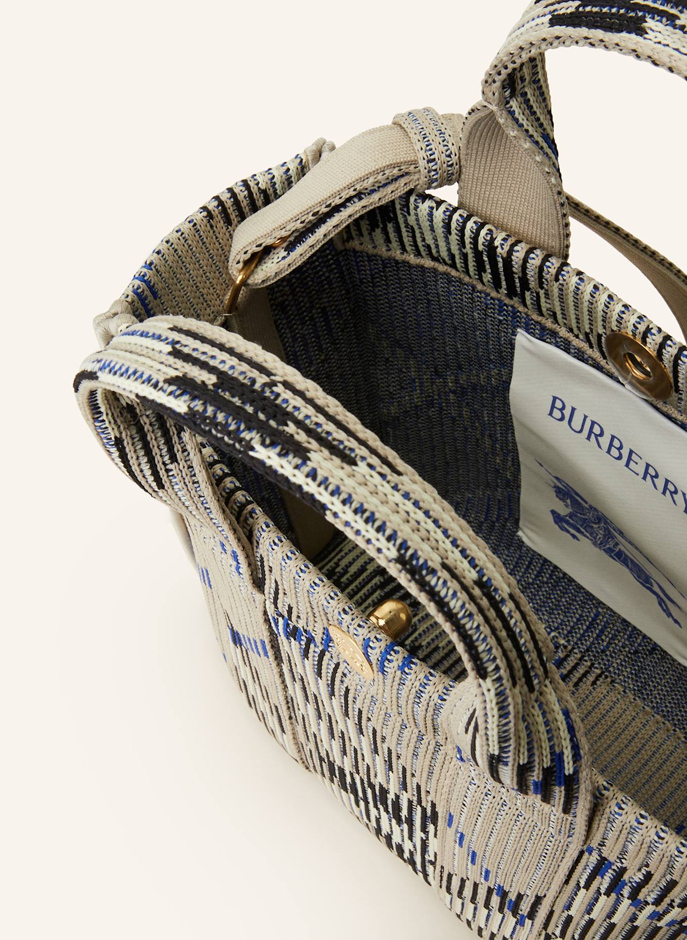 BURBERRY Shopper in grau schwarz blau