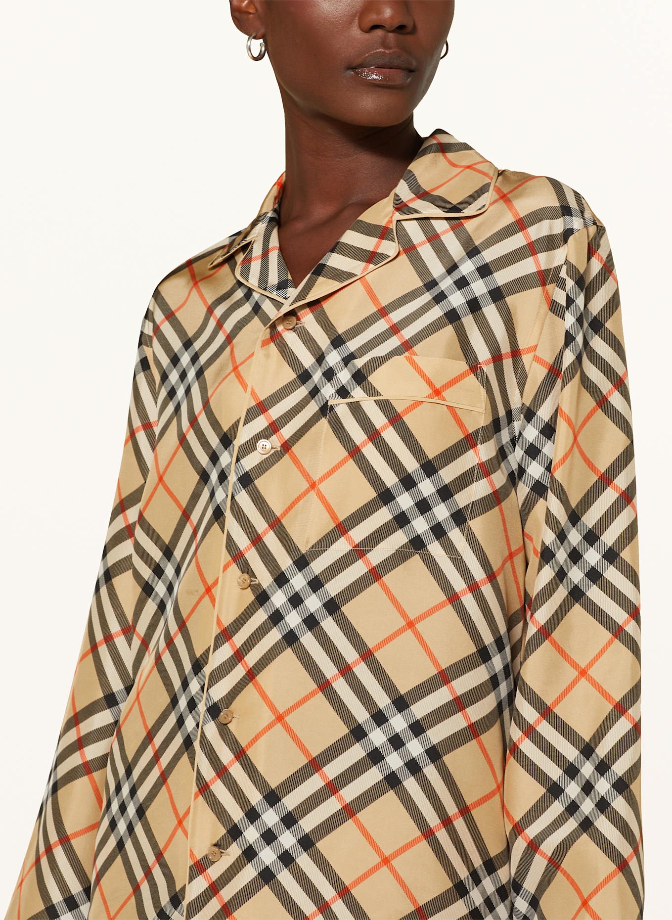 Burberry silk blouse sales