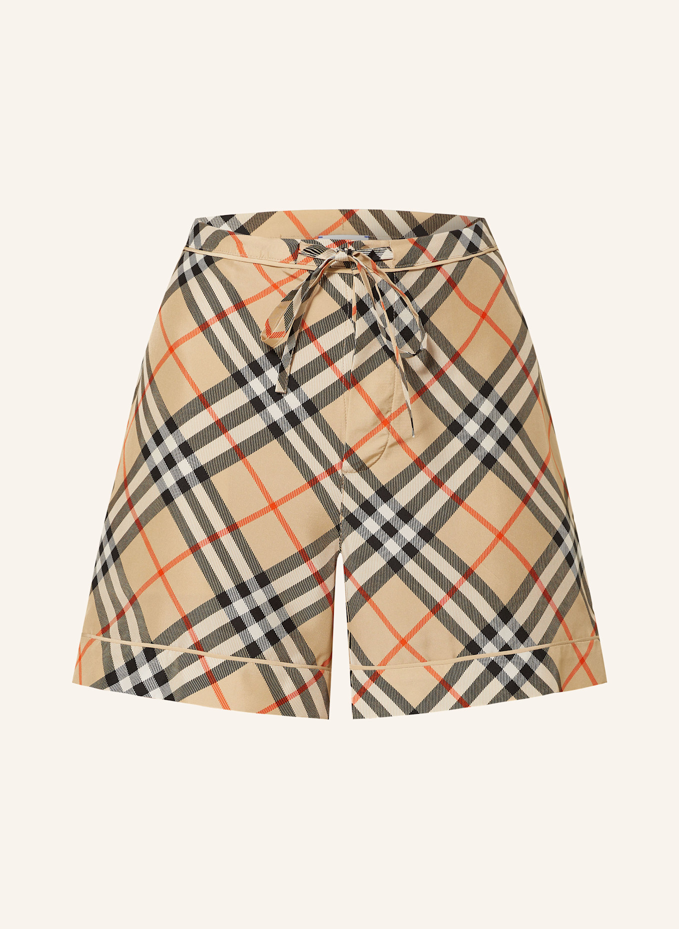 Red burberry shorts store