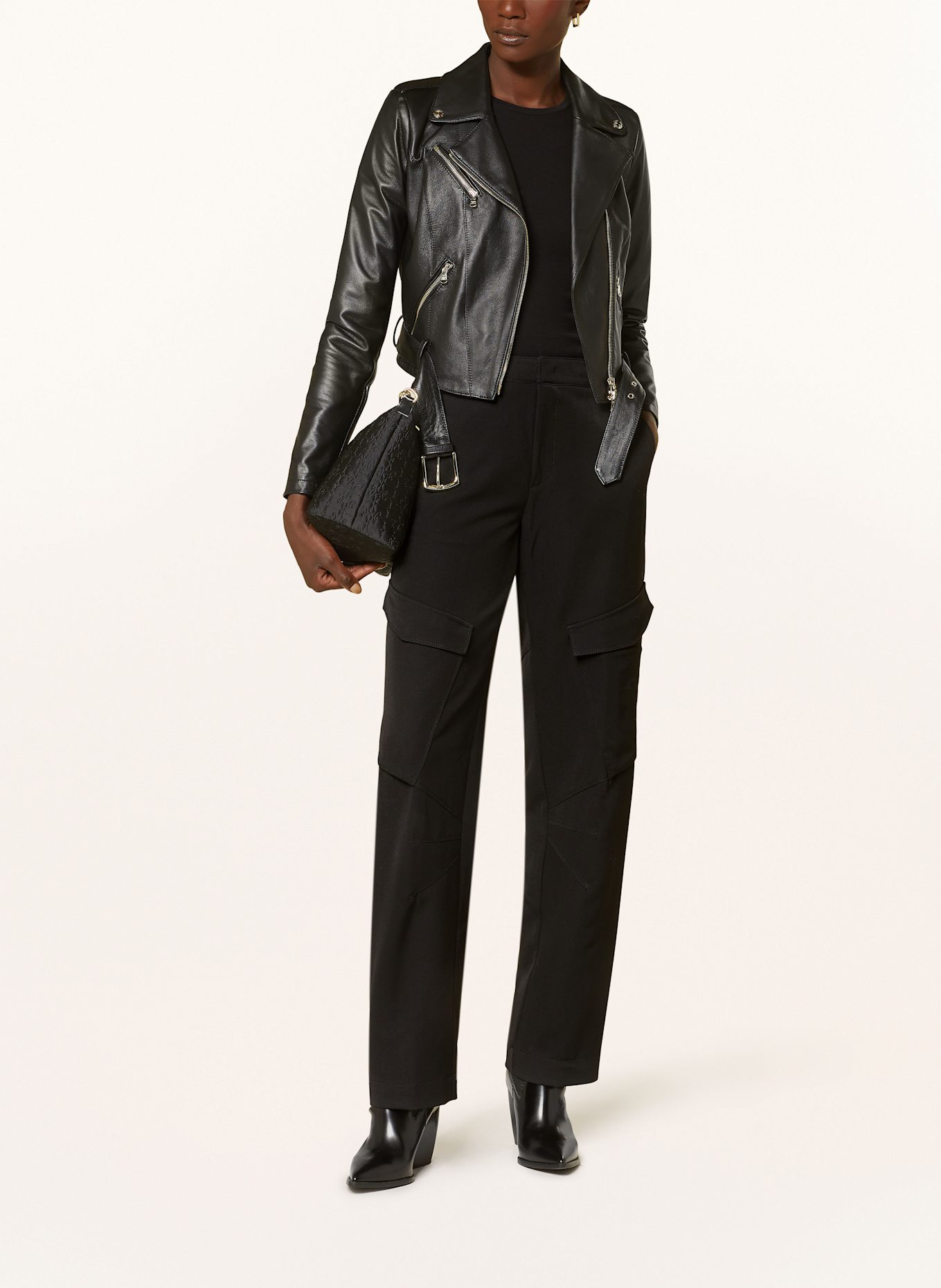 Dondup Cargohose CAMILLA: SCHWARZ