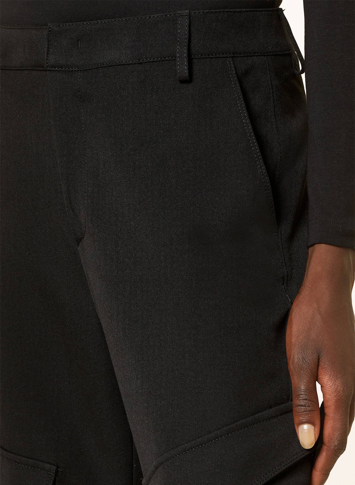 Dondup Cargohose CAMILLA: SCHWARZ