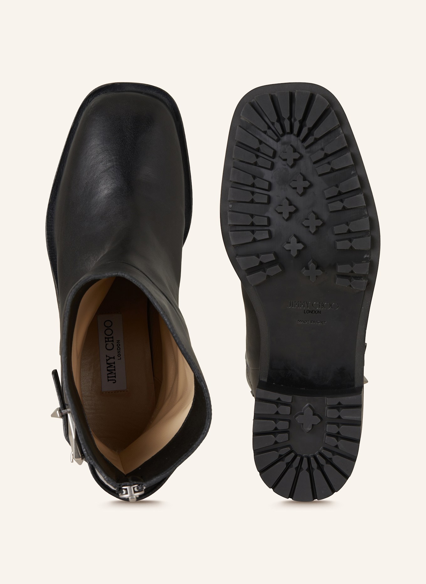JIMMY CHOO Biker Boots BROOKLYN 50: SCHWARZ