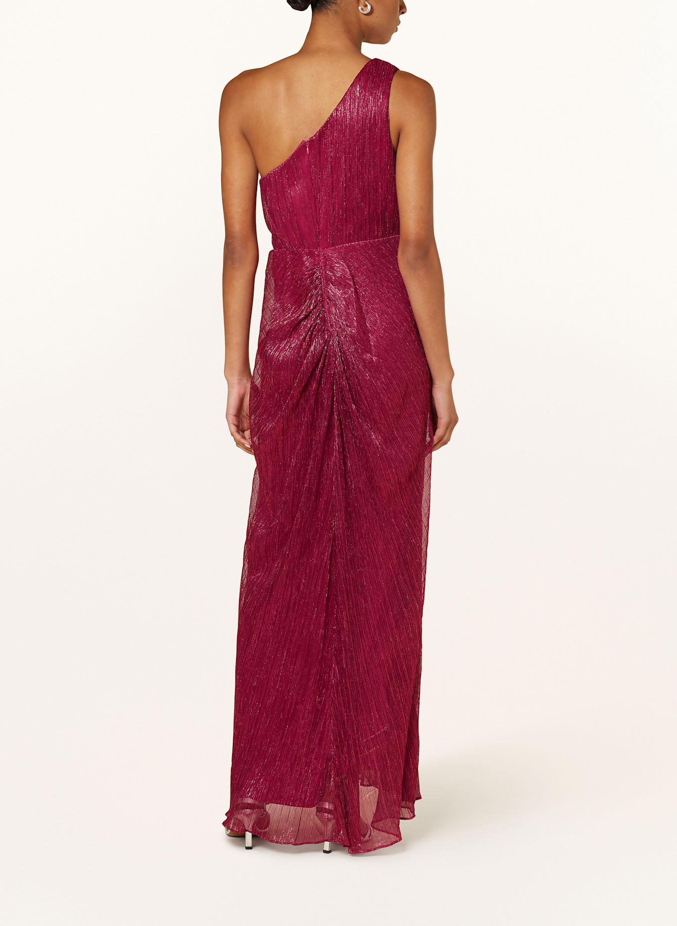 ADRIANNA PAPELL Večerní šaty s třpytivou přízí: FUCHSIOVÁ