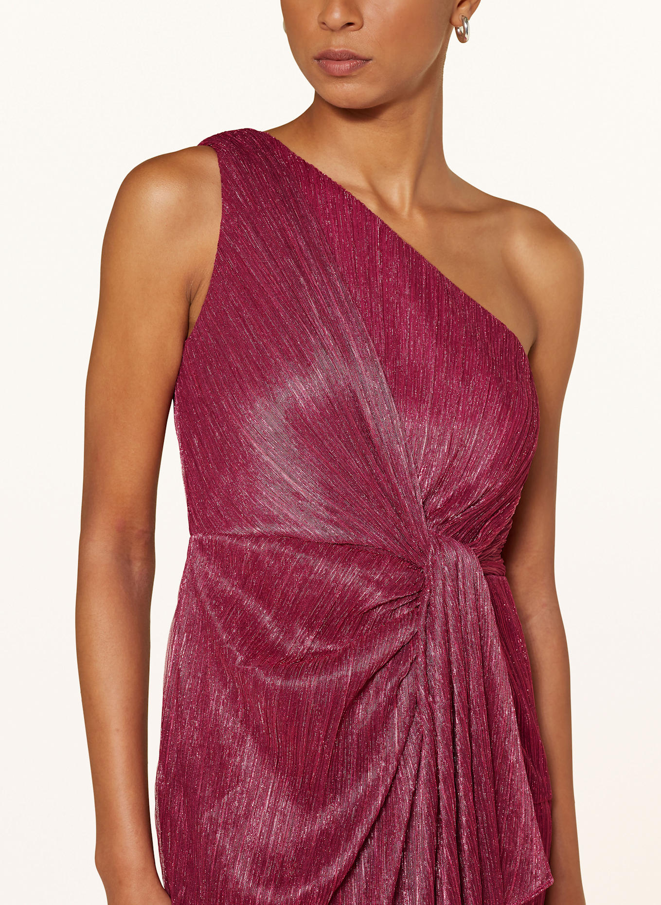ADRIANNA PAPELL Večerní šaty s třpytivou přízí: FUCHSIOVÁ