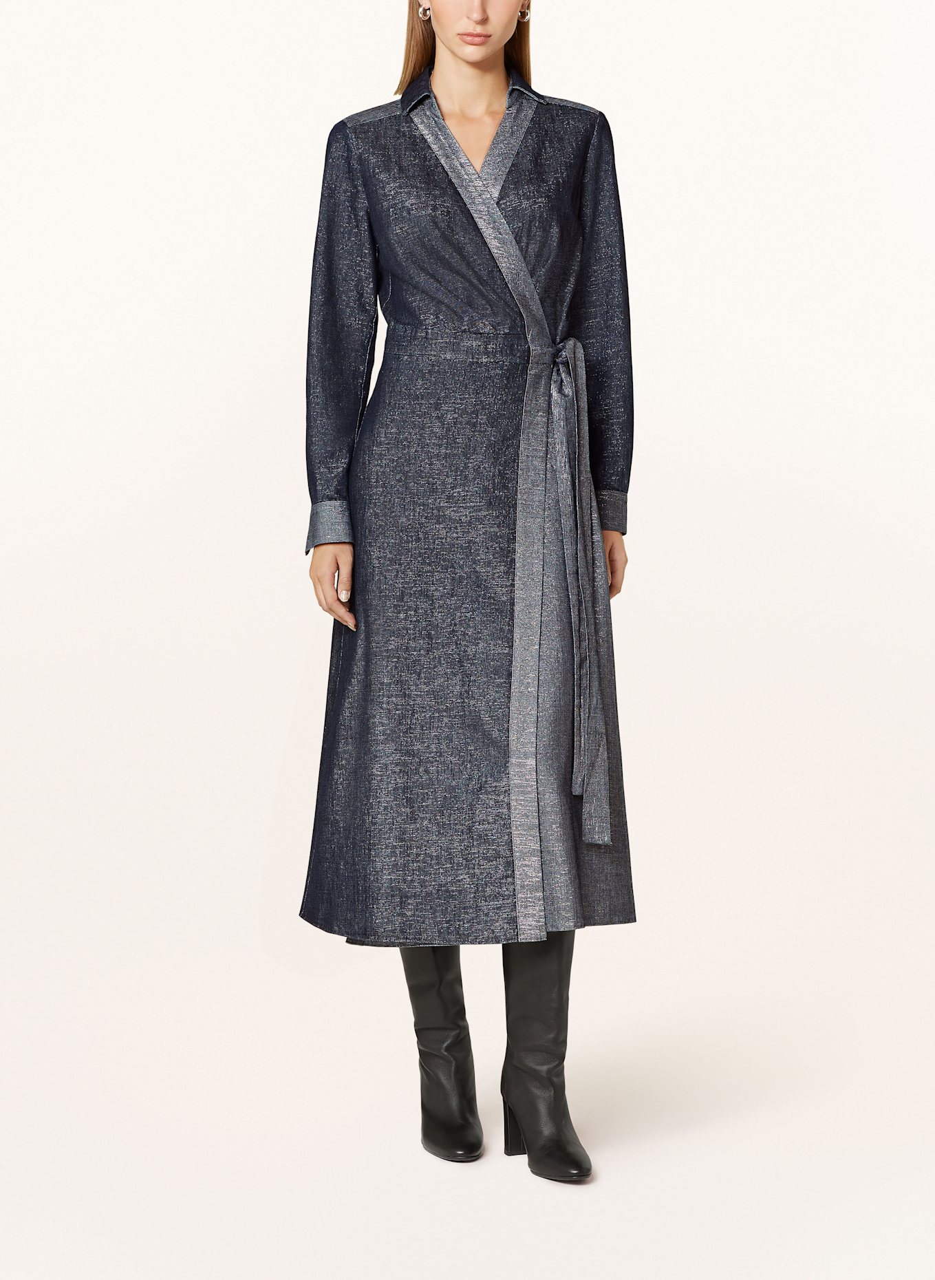 SPORTALM Wrap dress SUMMER in denim look, Color: DARK BLUE (Image 2)