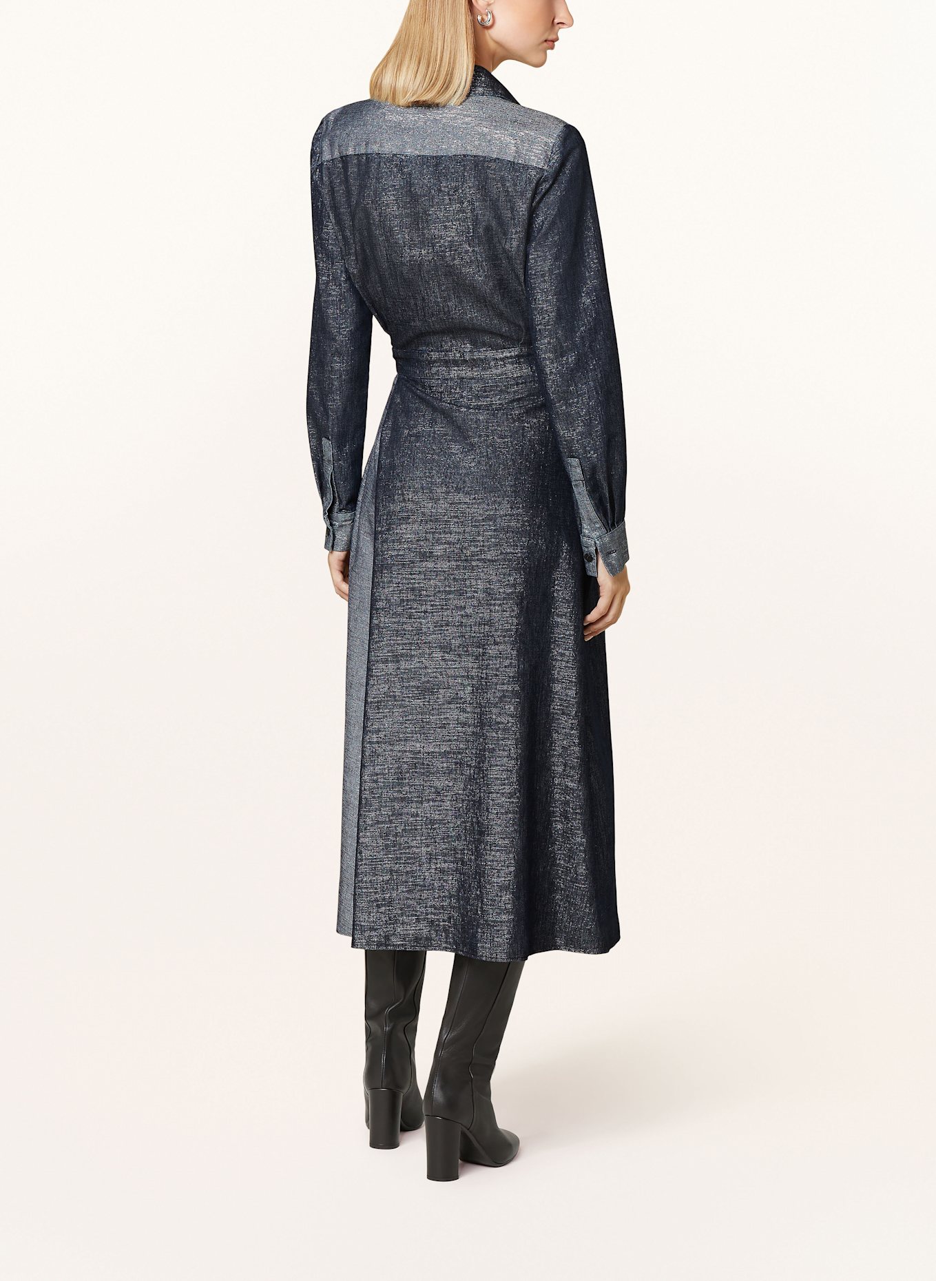 SPORTALM Wrap dress SUMMER in denim look, Color: DARK BLUE (Image 3)