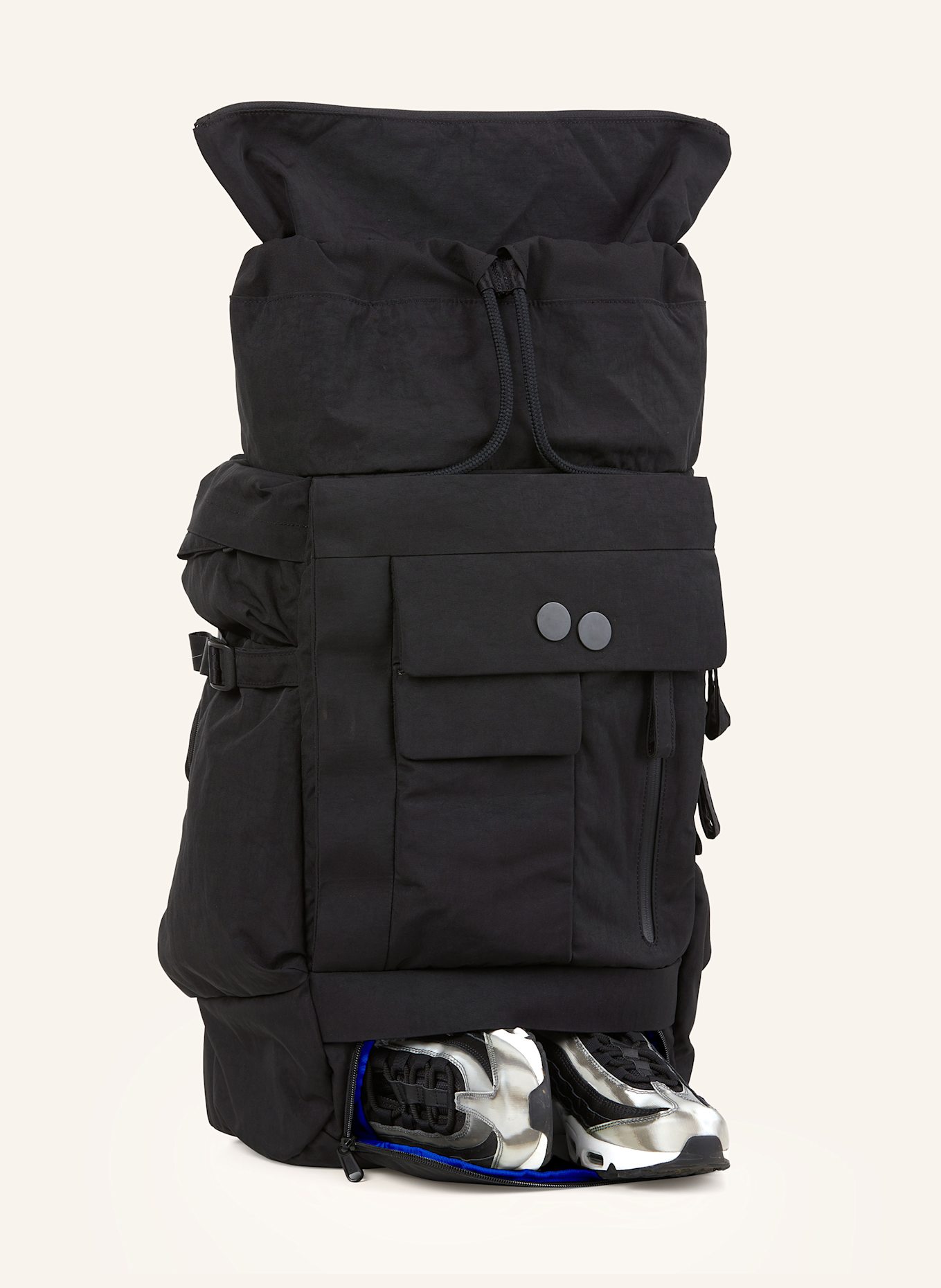 pinqponq Rucksack BLOK MEDIUM CRINKLE 30 l: SCHWARZ