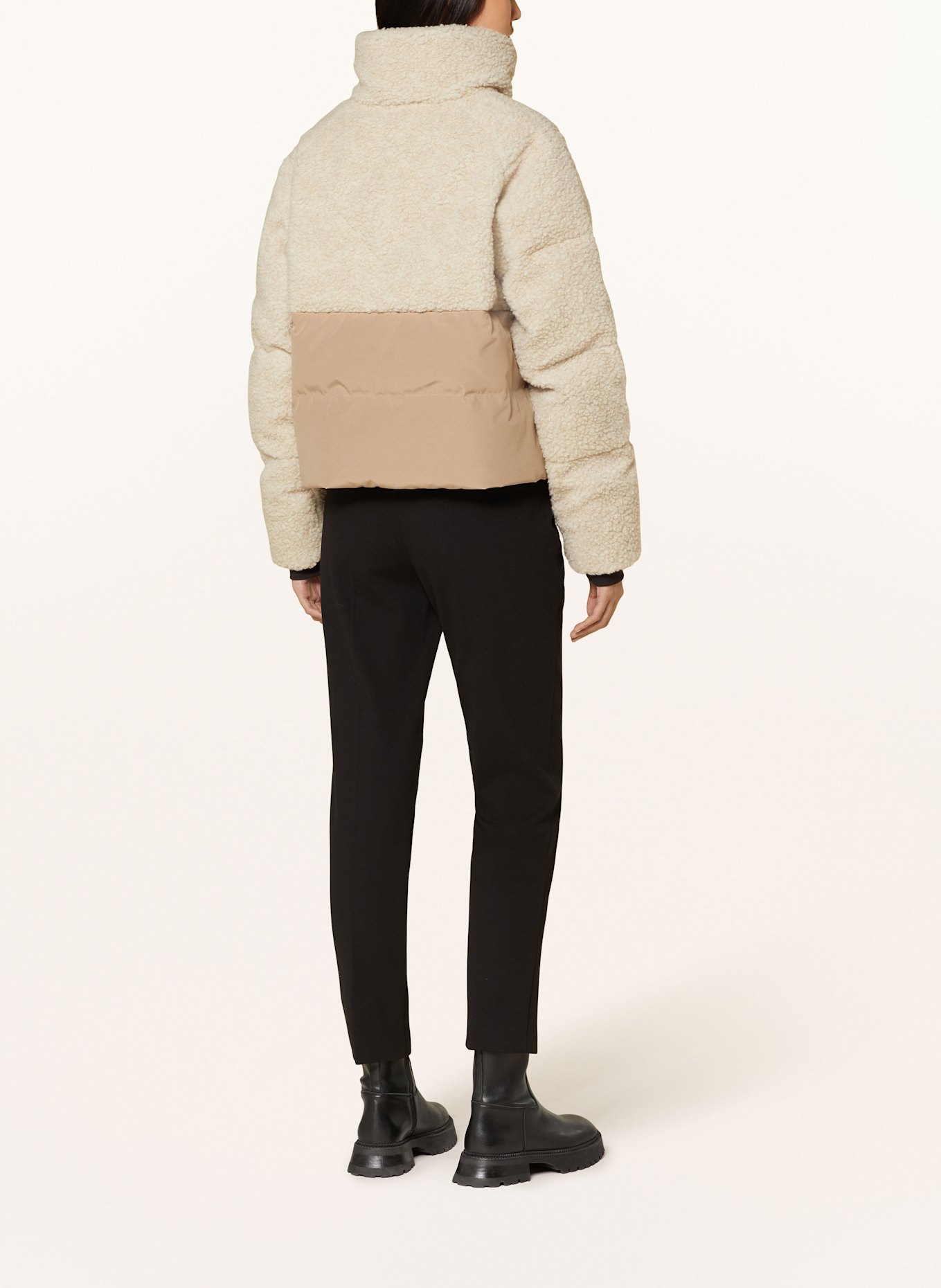 CANADA GOOSE Daunenjacke ELORA im Materialmix: CREME/ BEIGE