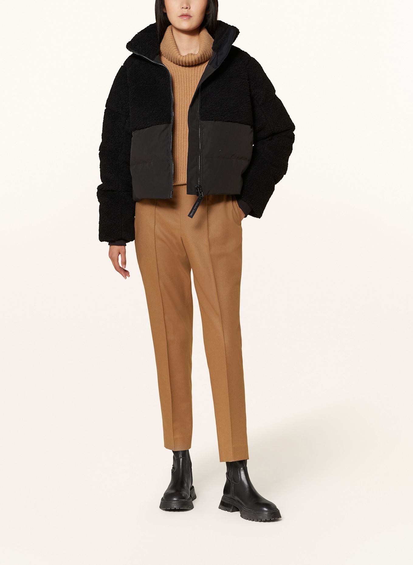 CANADA GOOSE Daunenjacke ELORA im Materialmix: SCHWARZ