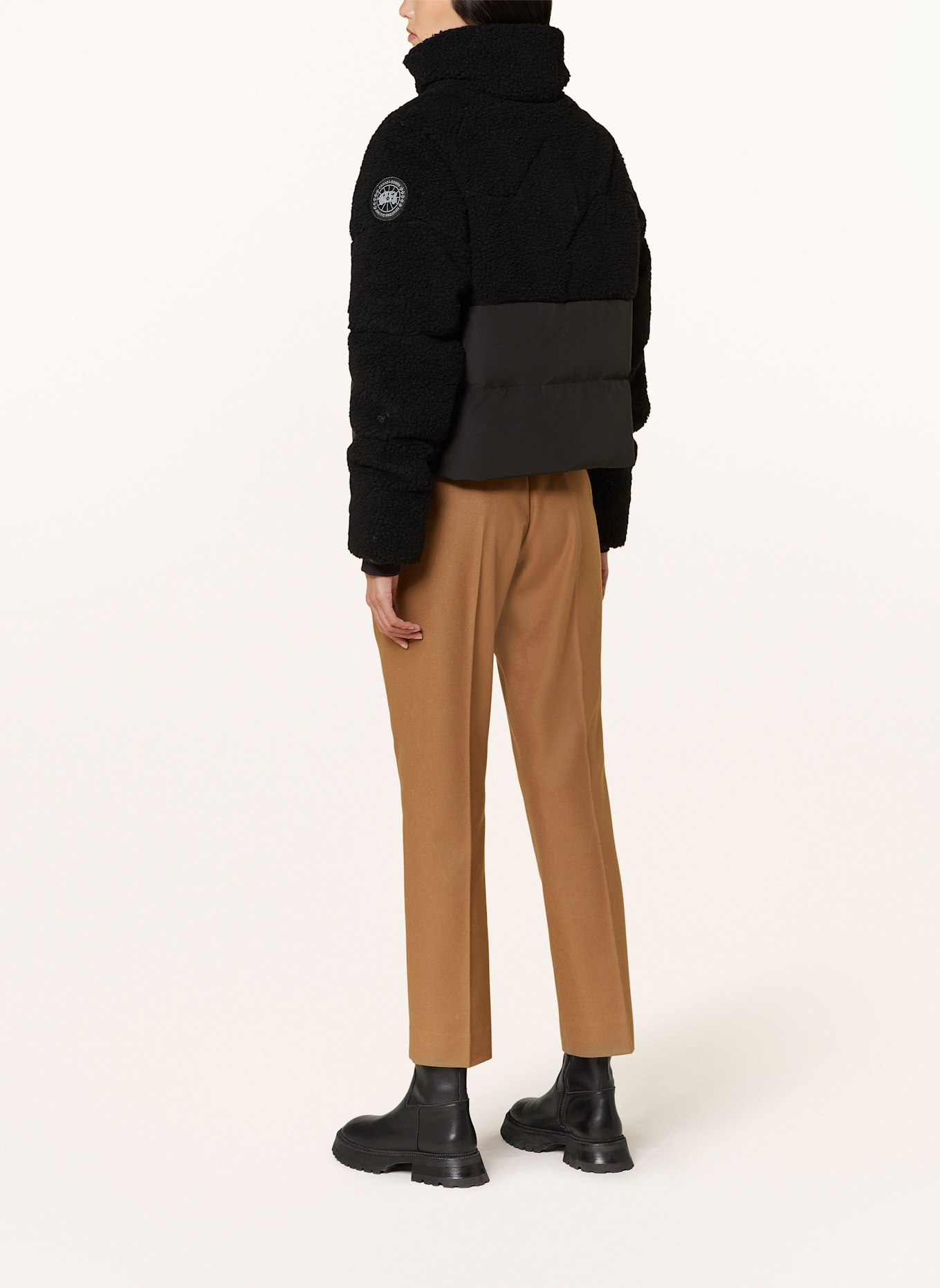 CANADA GOOSE Daunenjacke ELORA im Materialmix: SCHWARZ