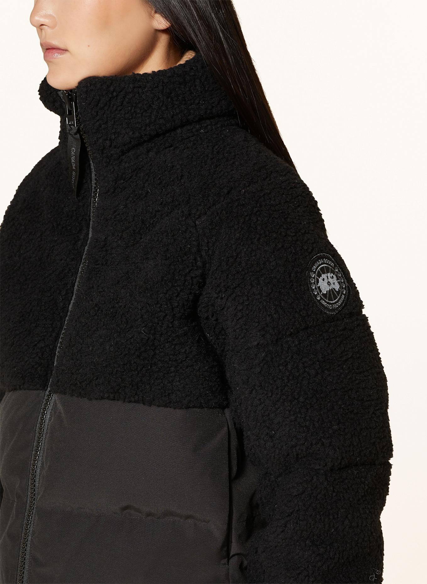 CANADA GOOSE Daunenjacke ELORA im Materialmix: SCHWARZ