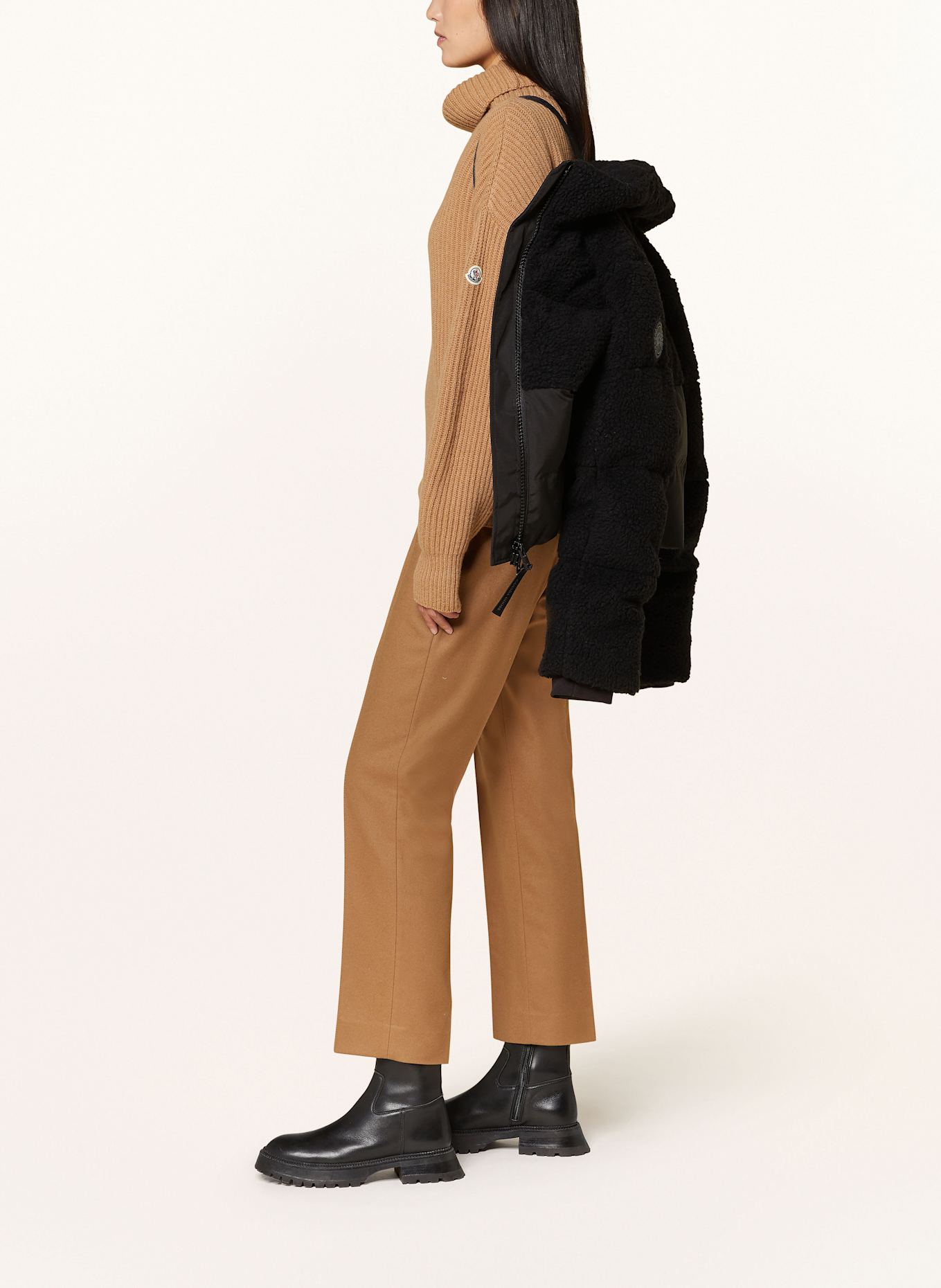 CANADA GOOSE Daunenjacke ELORA im Materialmix: SCHWARZ