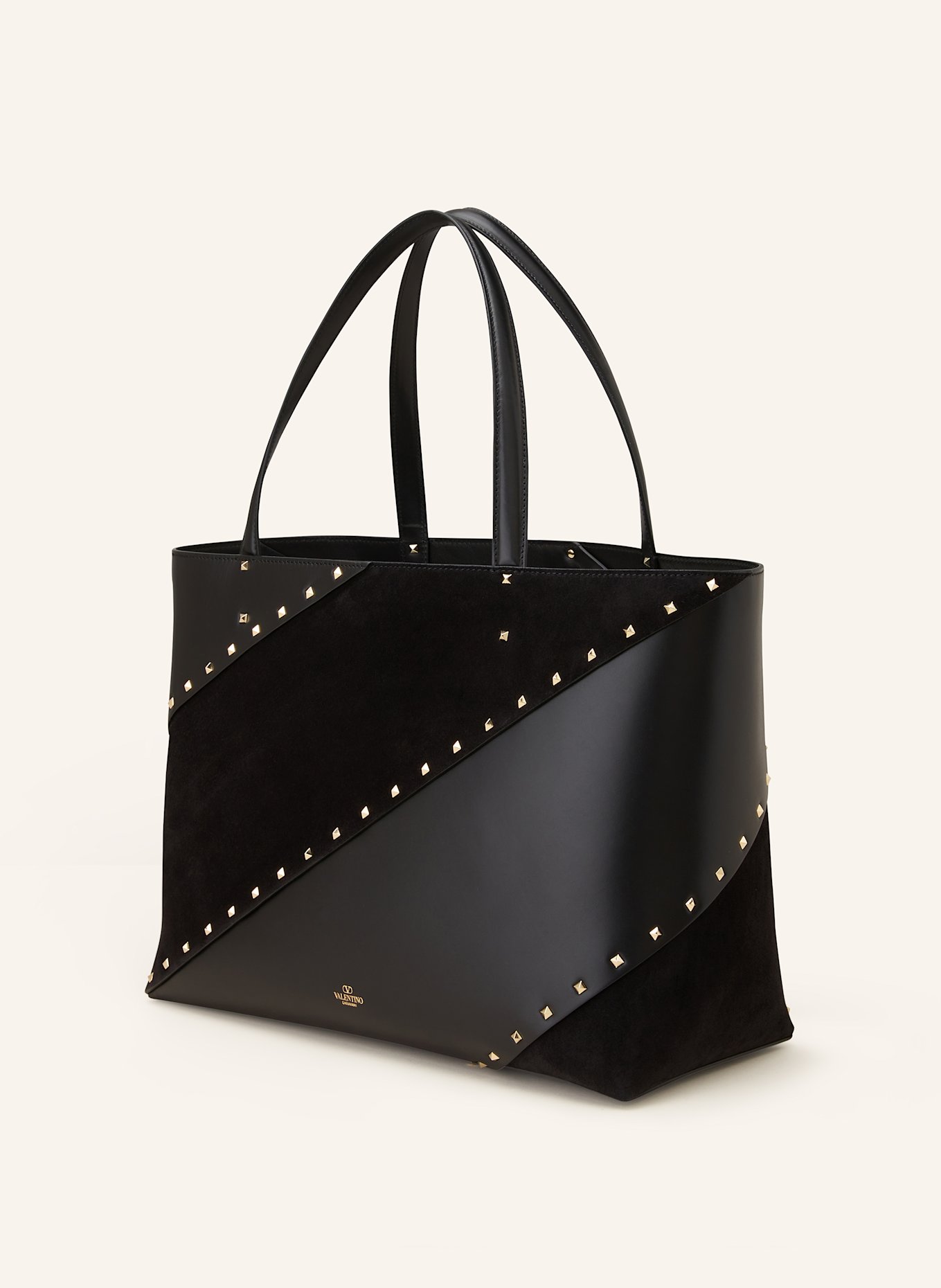VALENTINO GARAVANI Shopper ROCKSTUD WISPY mit Nieten in schwarz