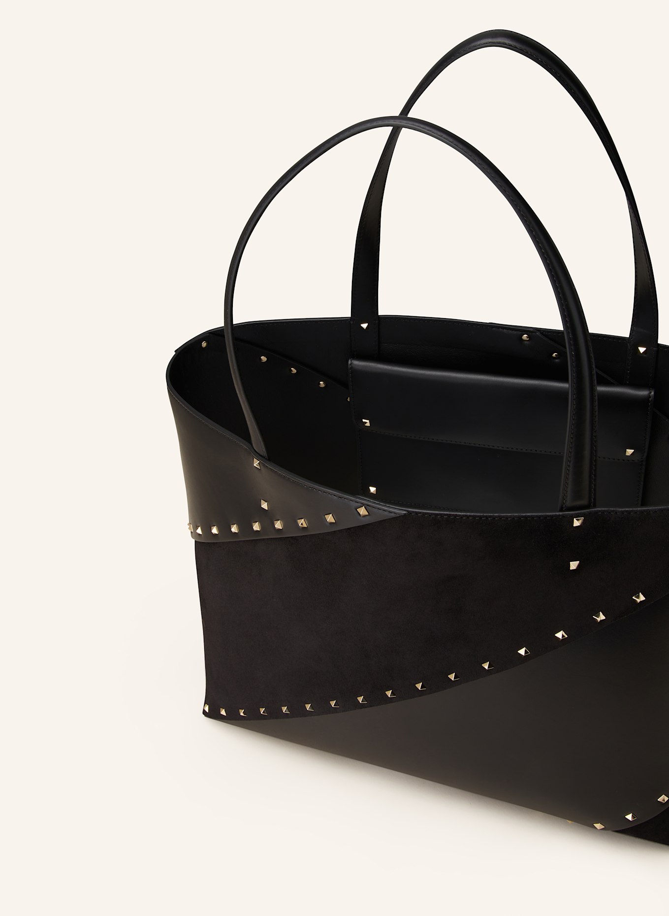Zara studded reversible shopper bag top