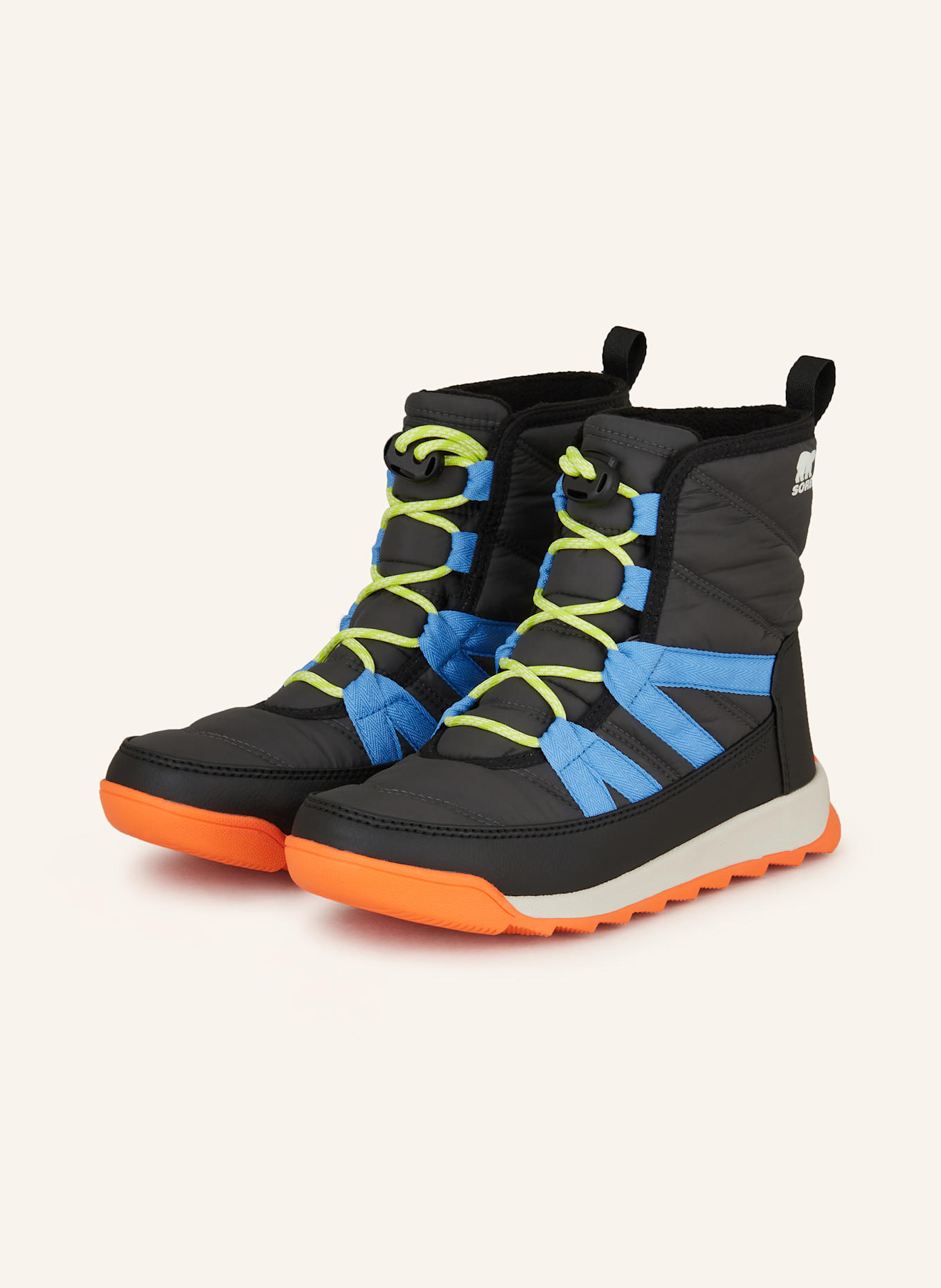 SOREL WHITNEY™ II boots: BLACK / BLUE / YELLOW