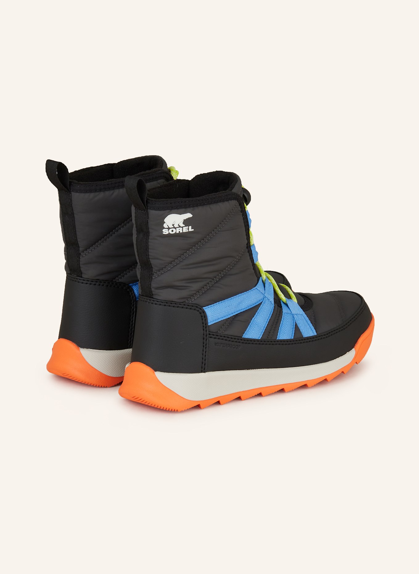 SOREL WHITNEY™ II boots: BLACK / BLUE / YELLOW