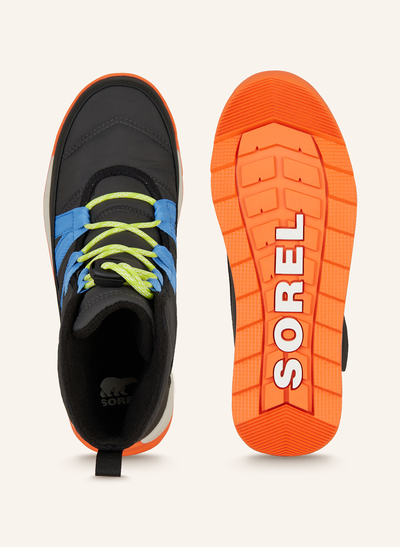 SOREL WHITNEY™ II boots: BLACK / BLUE / YELLOW