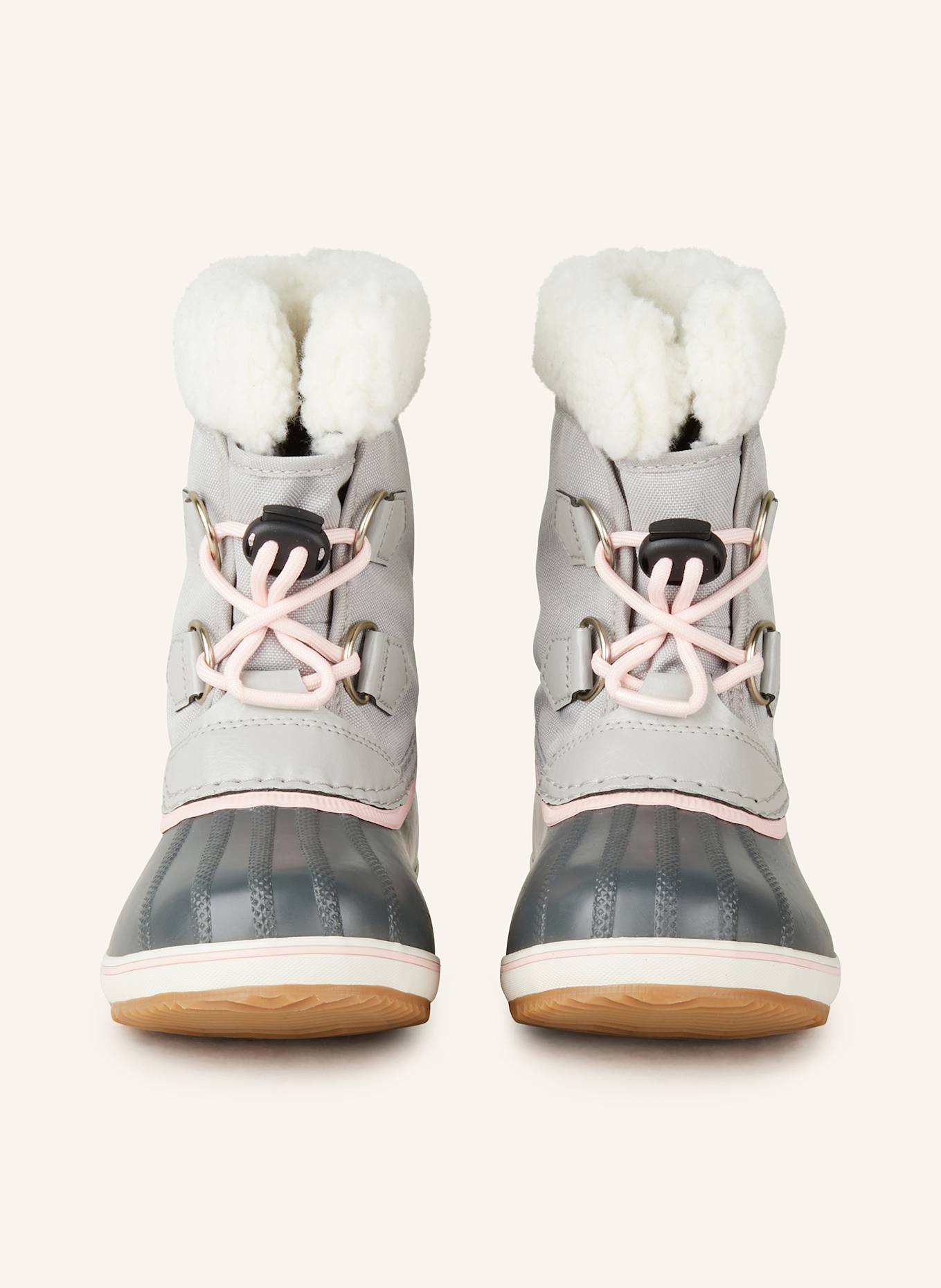 SOREL Boots YOOT PAC™ mit Kunstfell: GRAU / ROSA / DUNKELGRAU