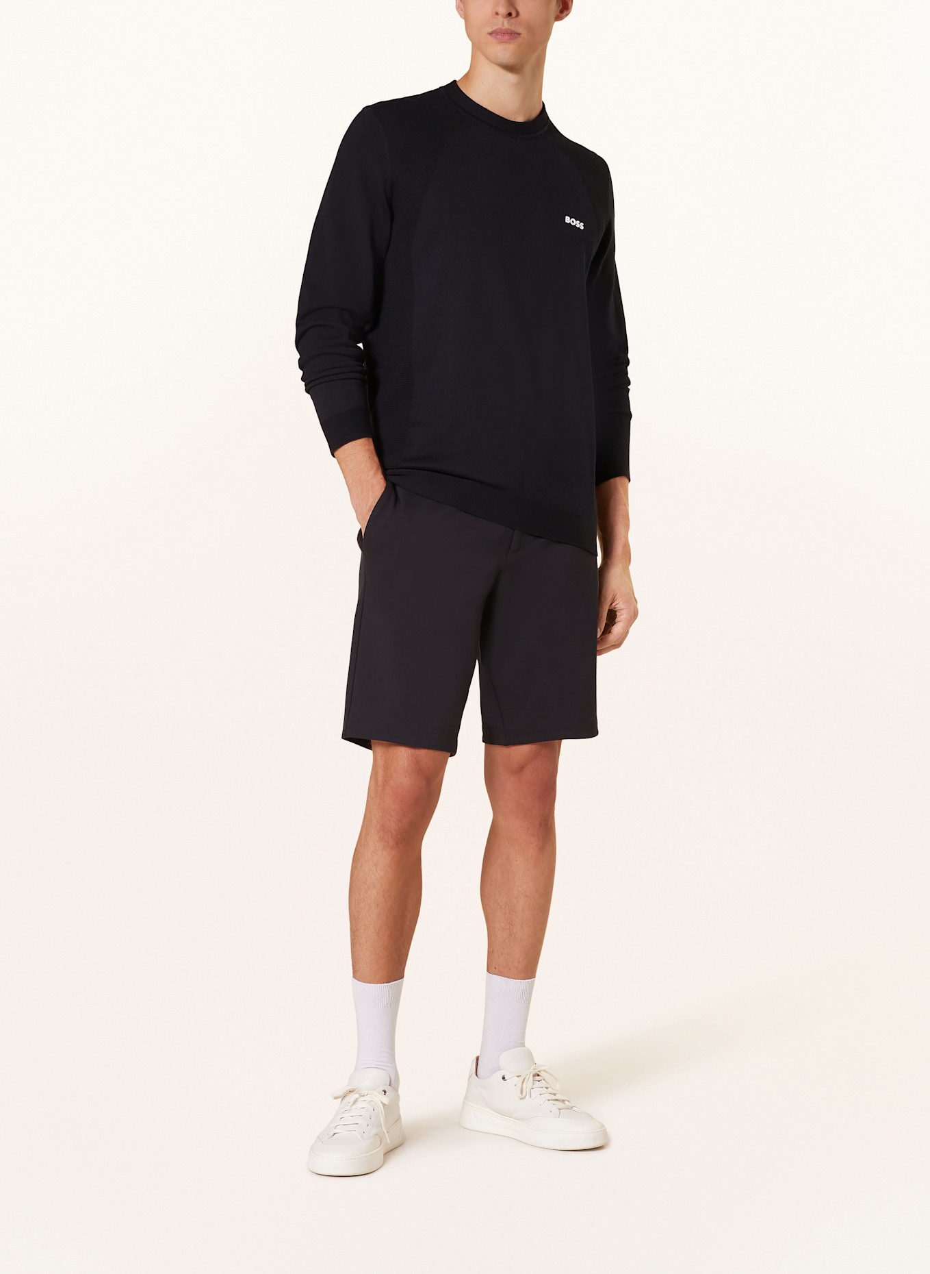 BOSS Pullover MOMENTUM_LITE: DUNKELBLAU