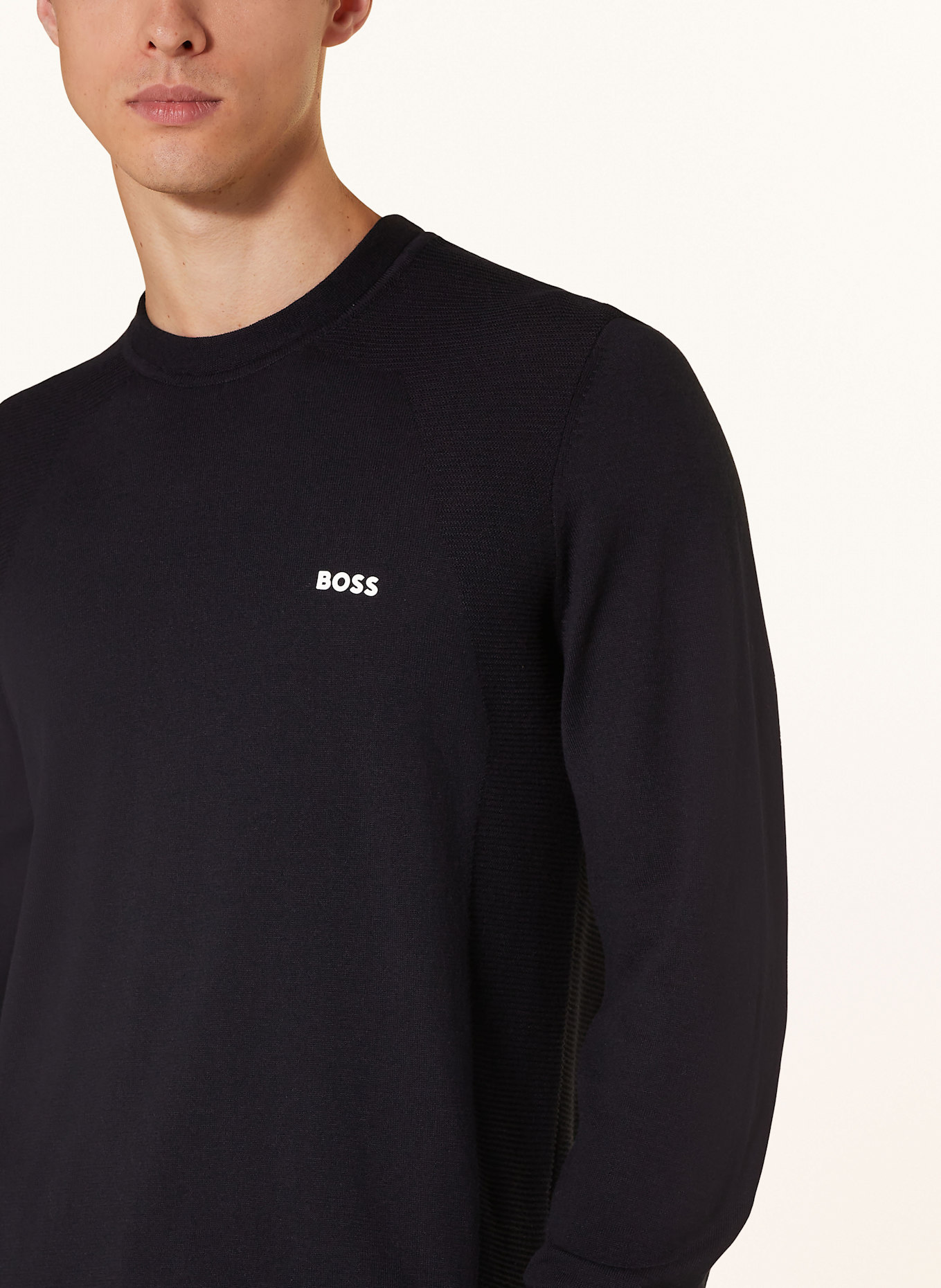 BOSS Pullover MOMENTUM_LITE: DUNKELBLAU