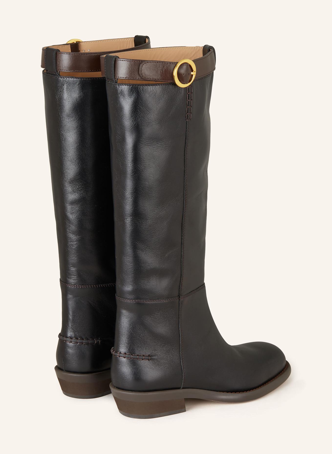 ODISSì Stiefel EMILIE: SCHWARZ / DUNKELBRAUN