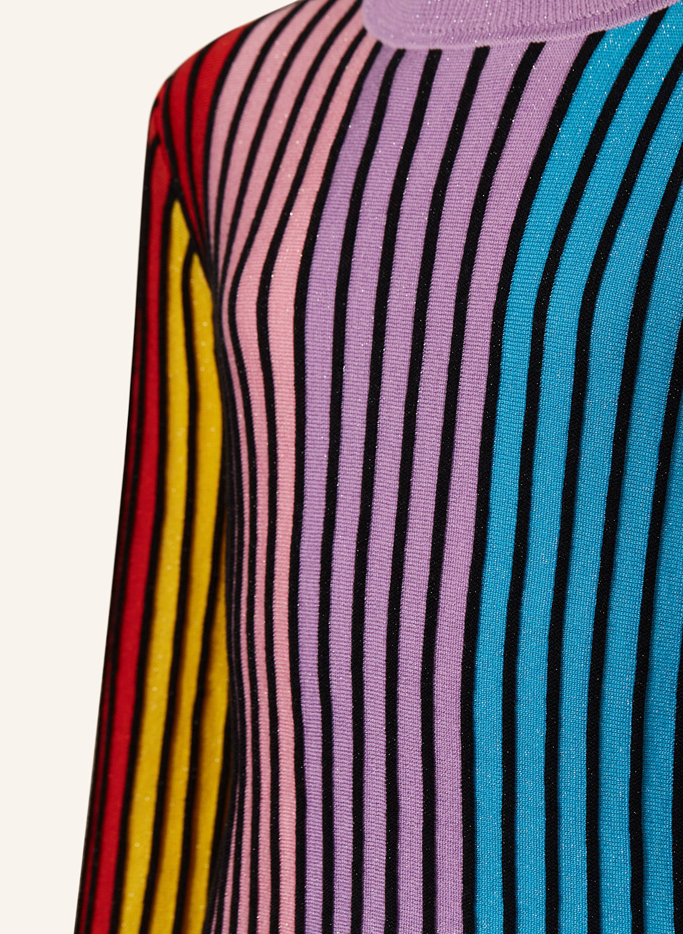 STELLA McCARTNEY KIDS Sweater with glitter thread: TURQUOISE / LIGHT PURPLE / PINK