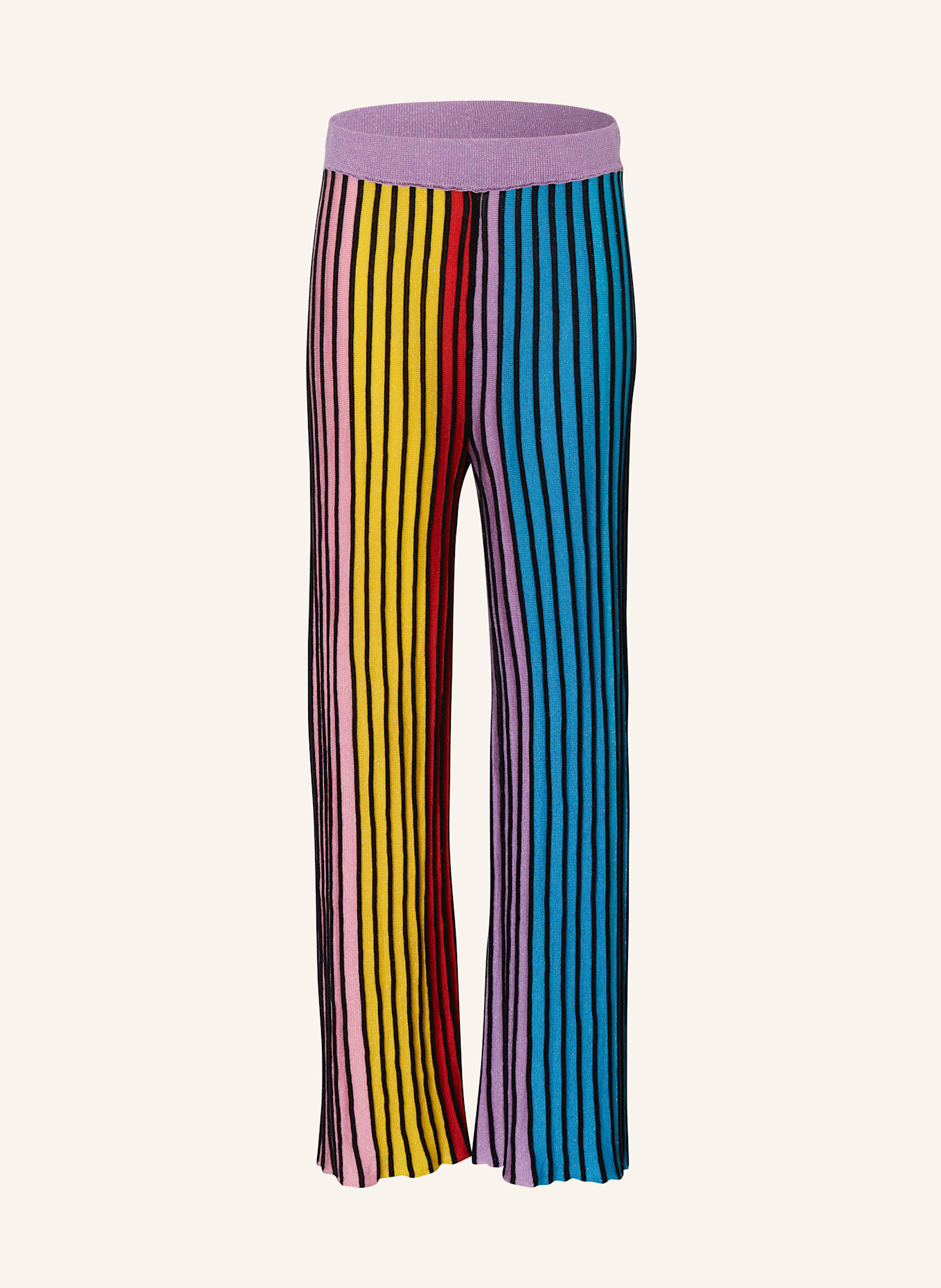 STELLA McCARTNEY KIDS Strickhose mit Glitzergarn: NEONTÜRKIS/ GELB/ LILA