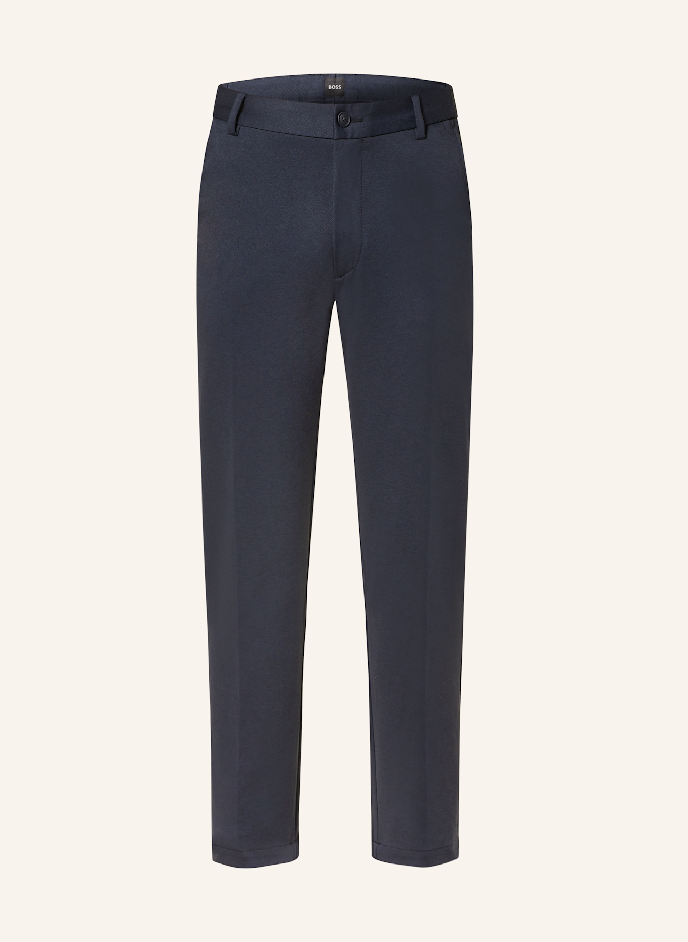 BOSS KANE regular tapered fit jersey trousers, Color: DARK BLUE (Image 1)