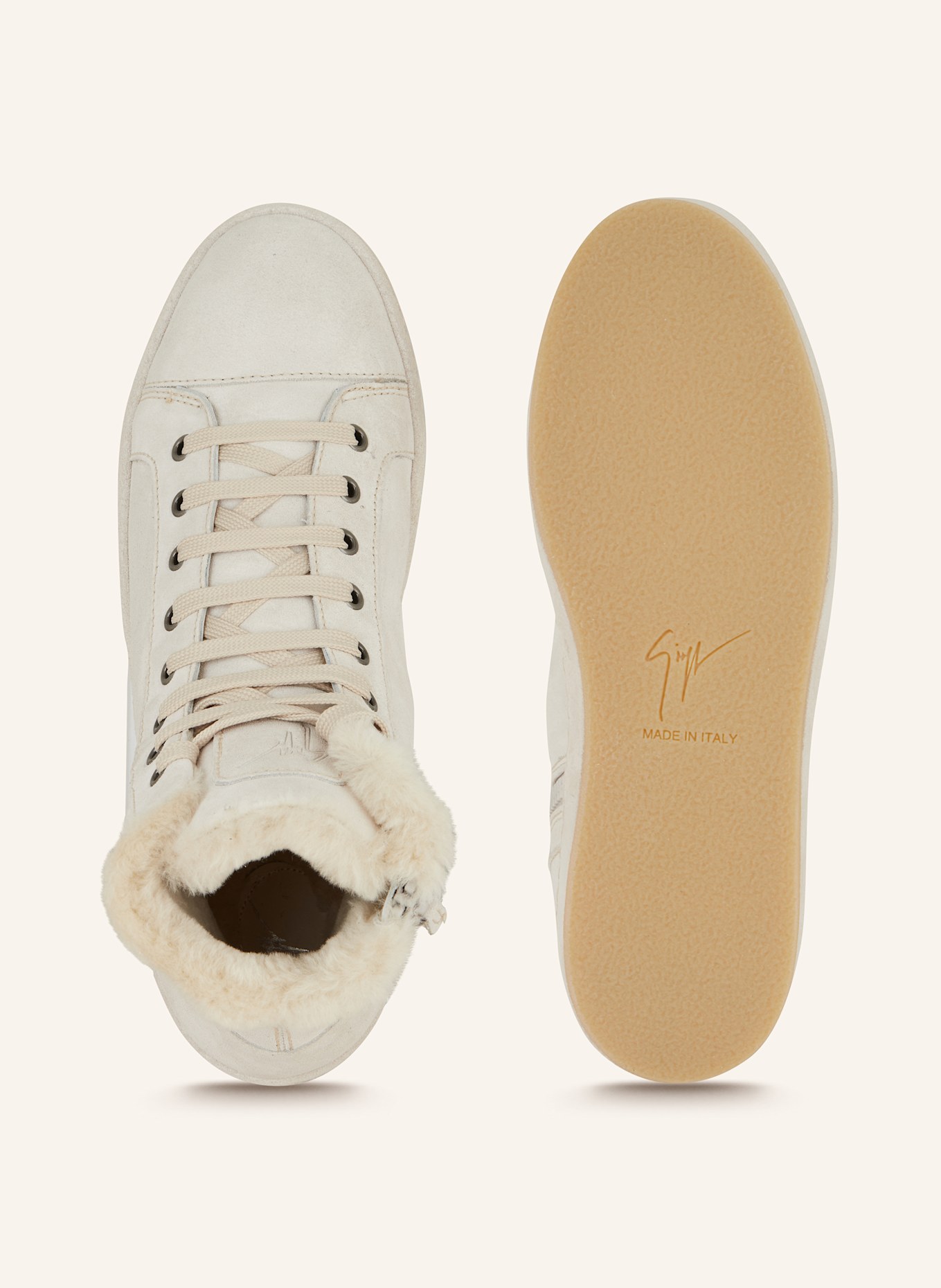 GIUSEPPE ZANOTTI DESIGN Wysokie sneakersy GZ-CITY: JASNOCZARY