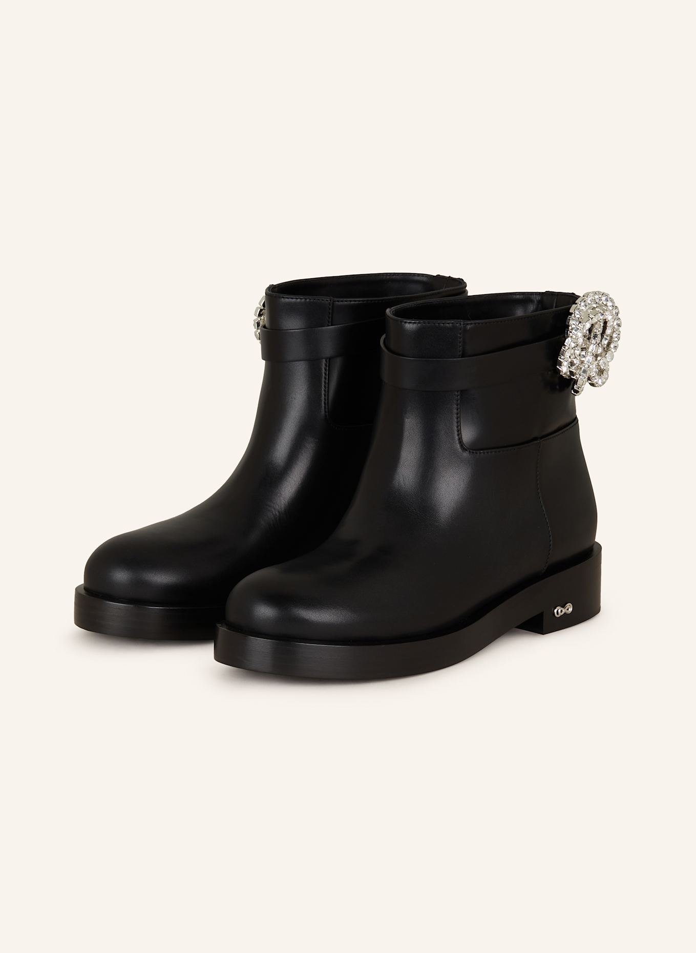 MACH & MACH Biker Boots GALAXY mit Schmucksteinen: SCHWARZ