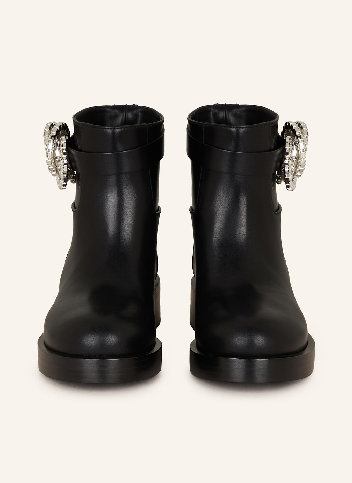 MACH & MACH Biker Boots GALAXY mit Schmucksteinen: SCHWARZ