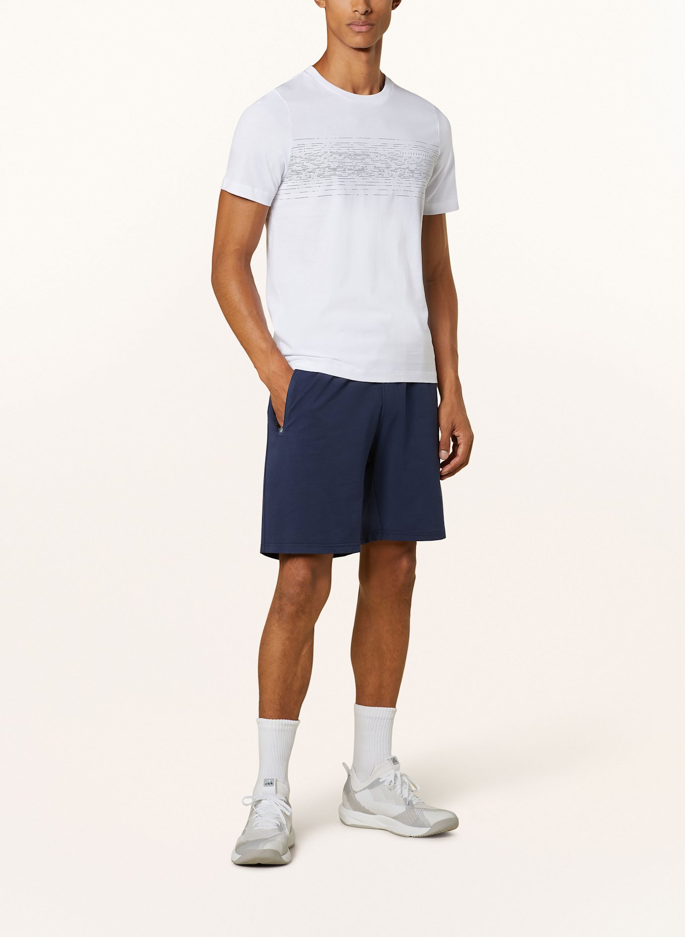 JOY sportswear T-Shirt FLORIM: WEISS / BLAU