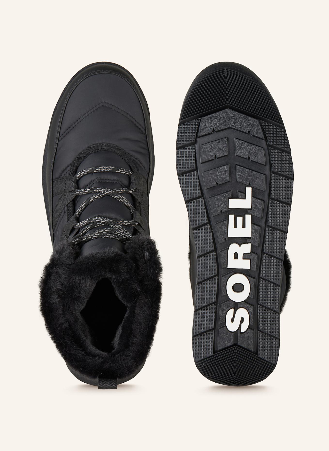 Sorel black and white boots discount