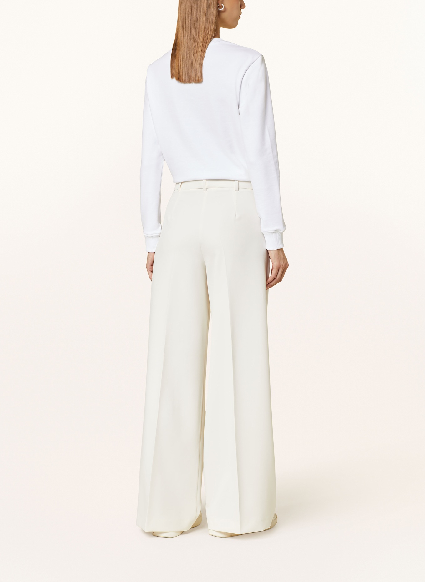 BOSS TIWI wide leg trousers, Color: WHITE (Image 3)