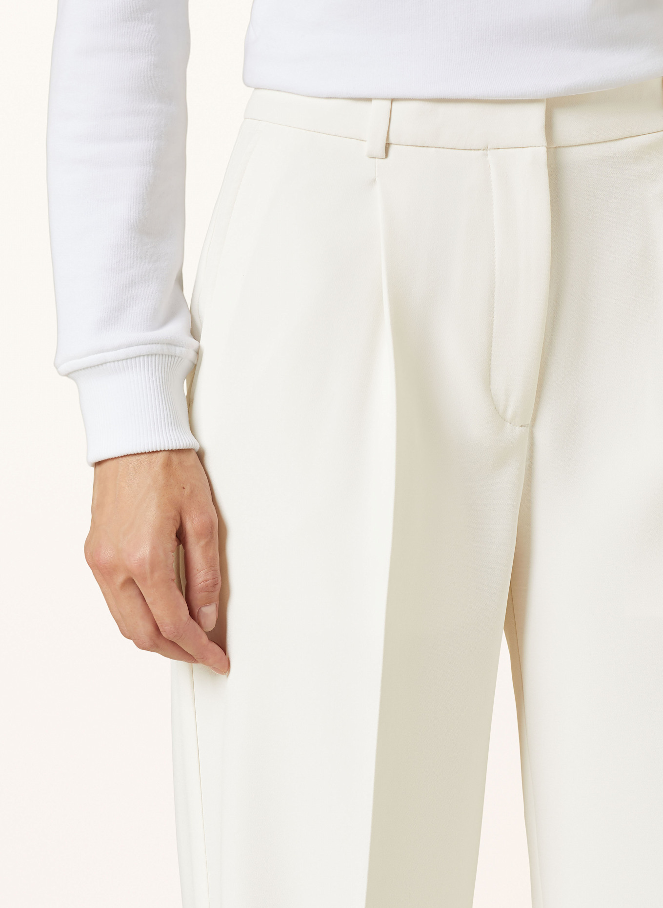 BOSS TIWI wide leg trousers, Color: WHITE (Image 5)