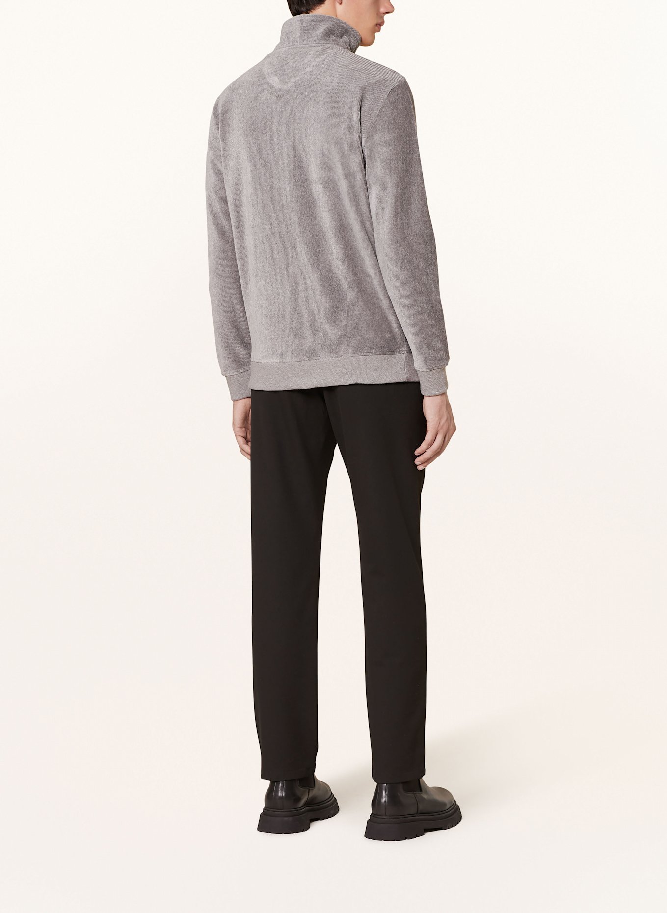 Corduroy detailed zip sweater hot sale