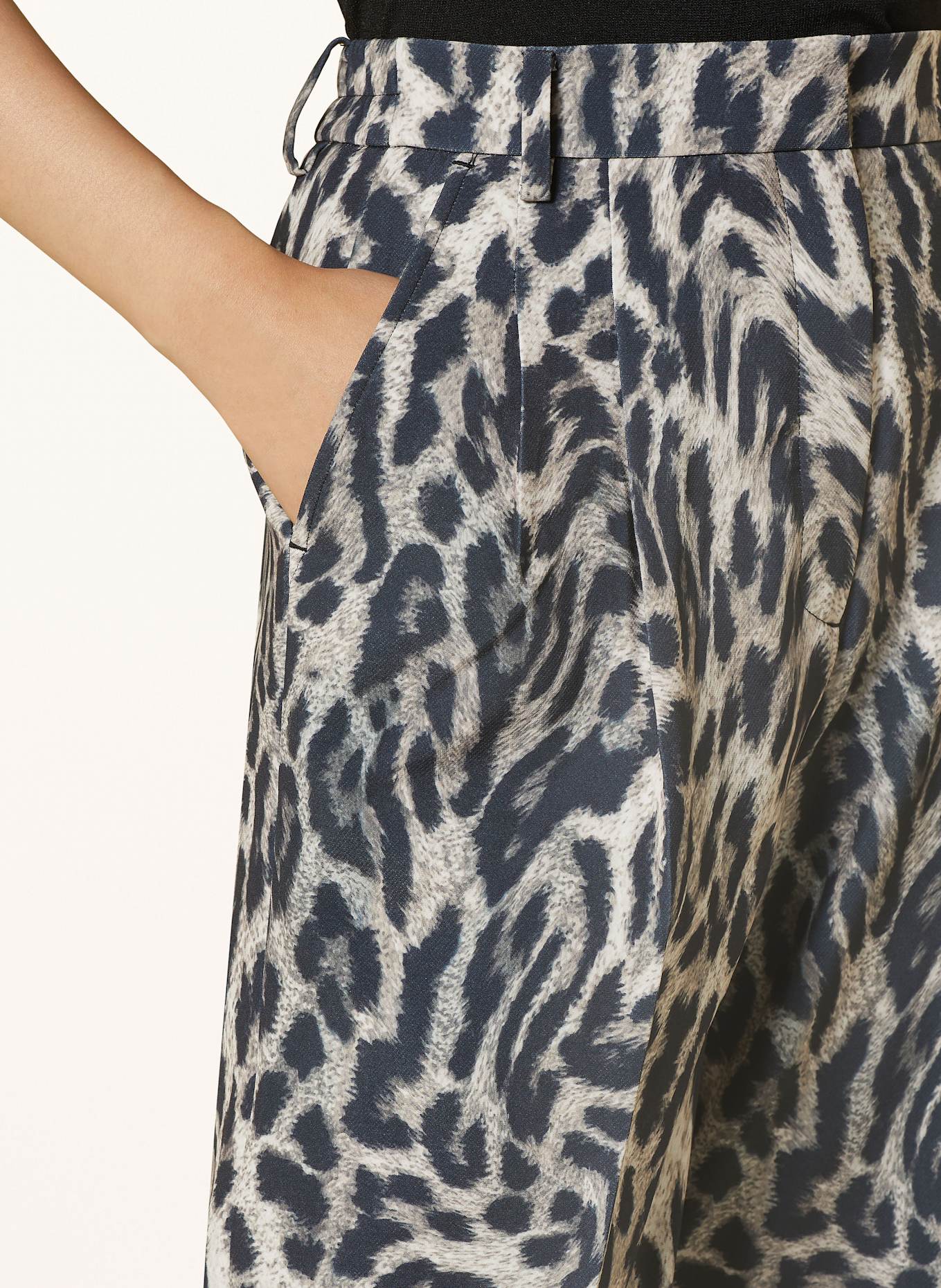 MRS & HUGS Marlenehose: SCHWARZ / GRAU / CREME