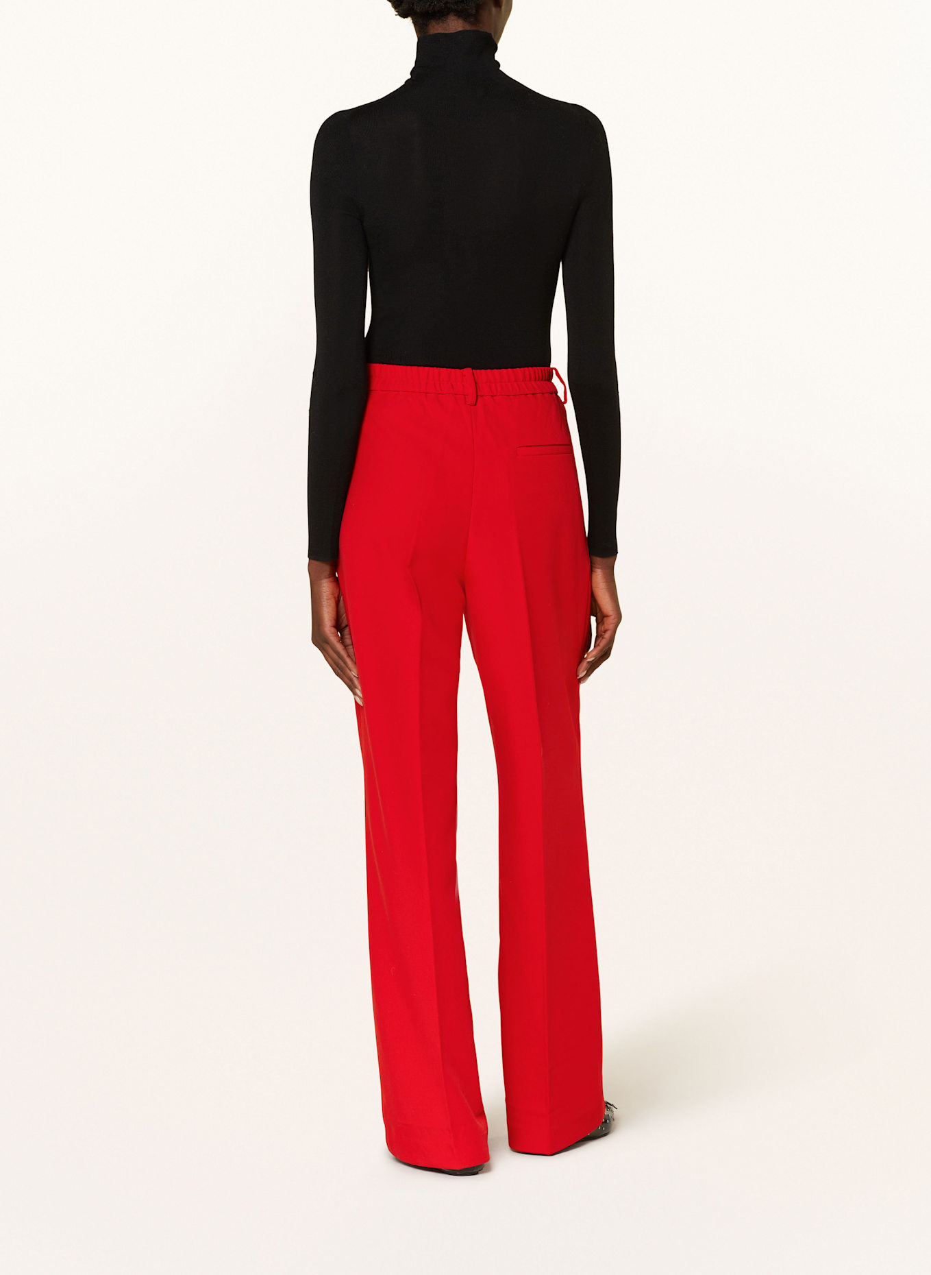 MRS & HUGS Wide leg trousers, Color: RED (Image 3)