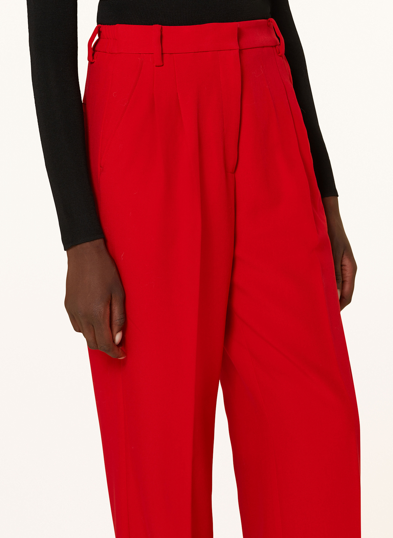 MRS & HUGS Wide leg trousers, Color: RED (Image 5)