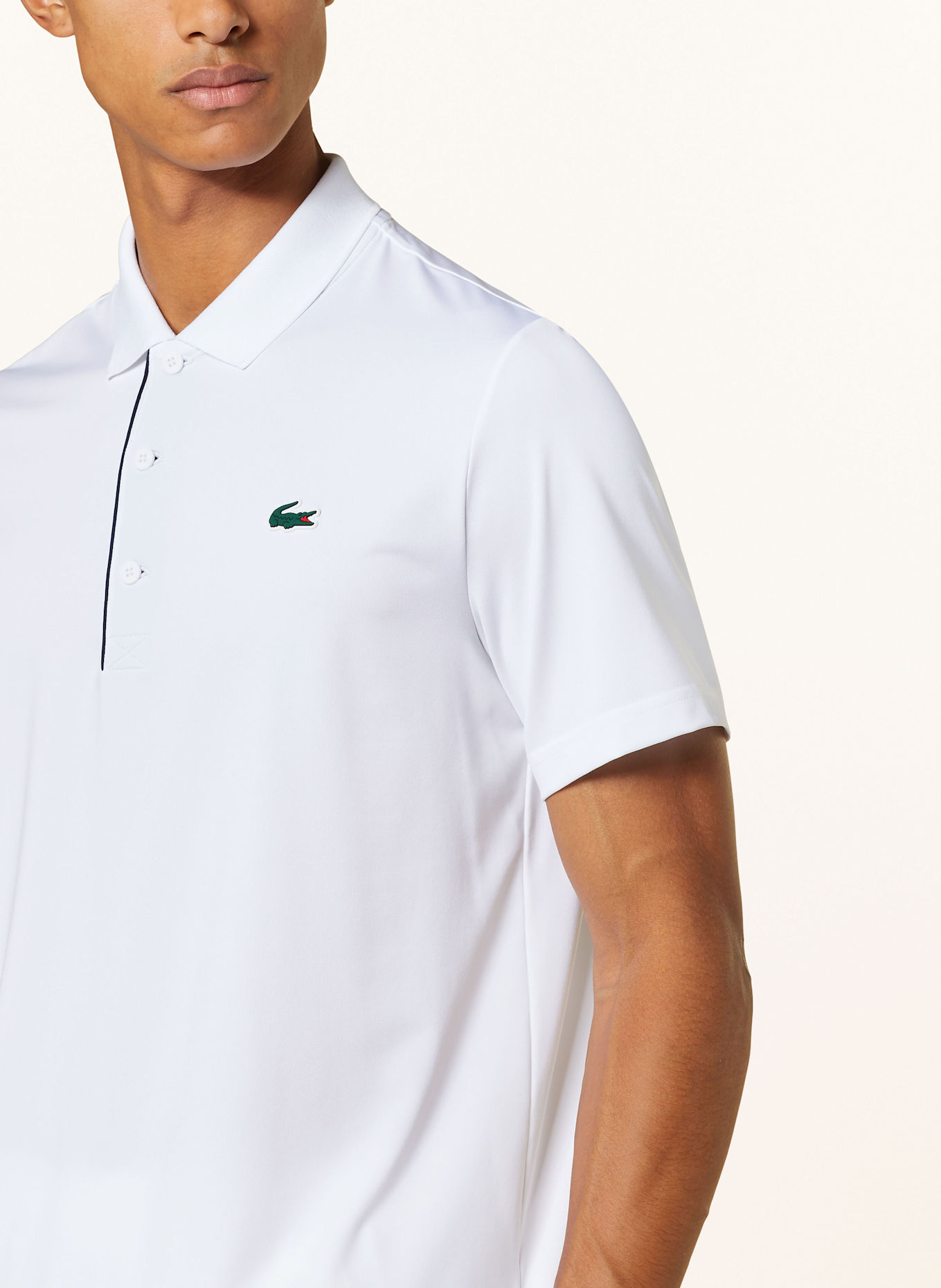 LACOSTE Funktions-Poloshirt, Farbe: WEISS (Bild 4)