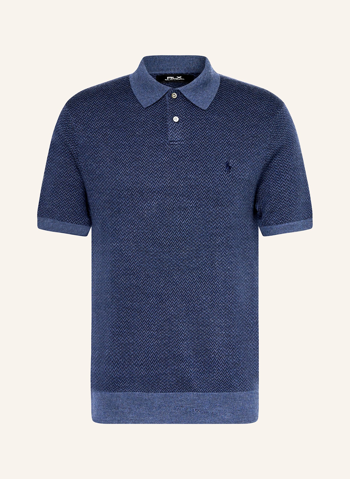 RLX RALPH LAUREN Strick-Poloshirt, Farbe: DUNKELBLAU/ BLAU (Bild 1)