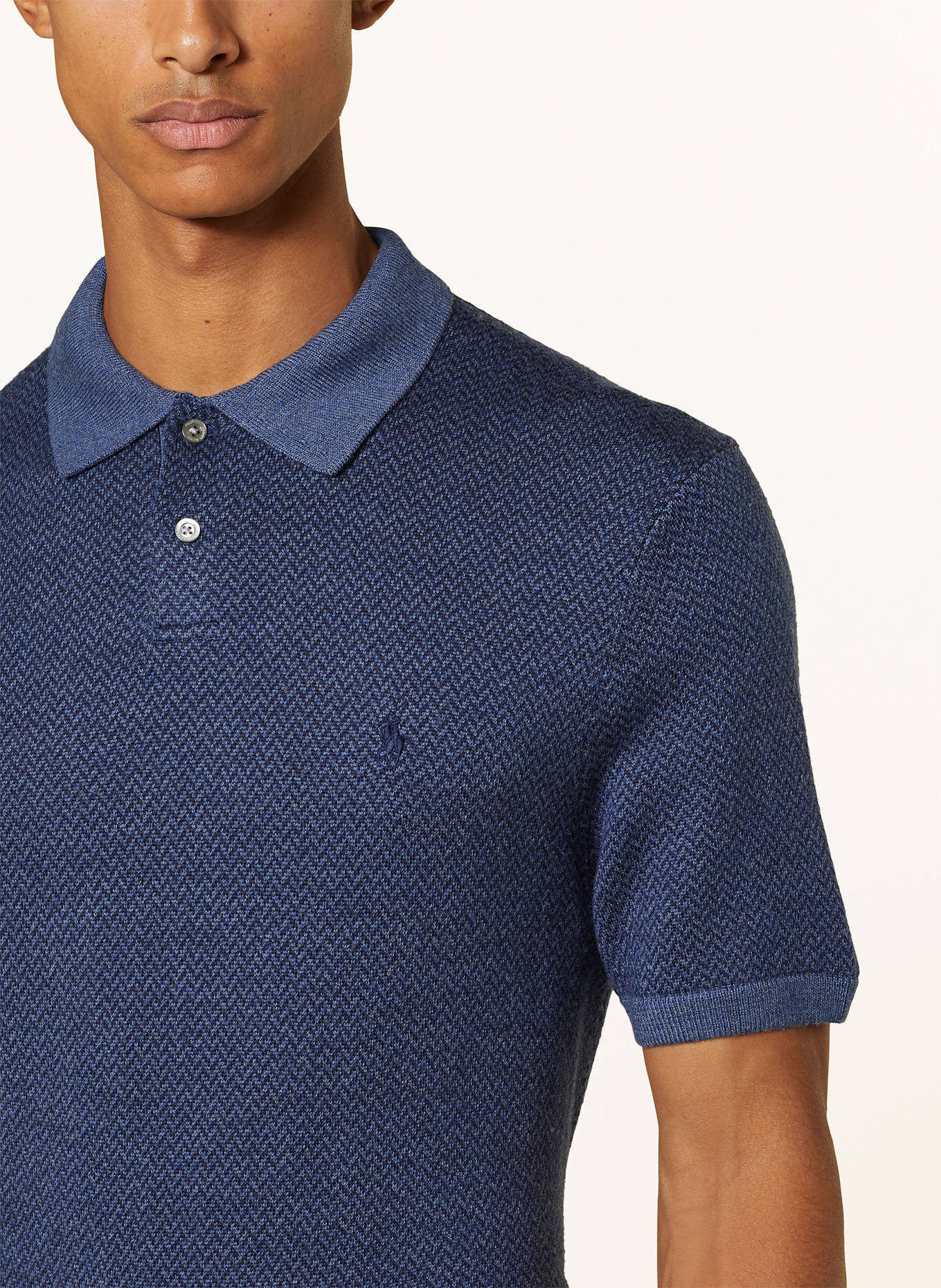 RLX RALPH LAUREN Strick-Poloshirt, Farbe: DUNKELBLAU/ BLAU (Bild 4)