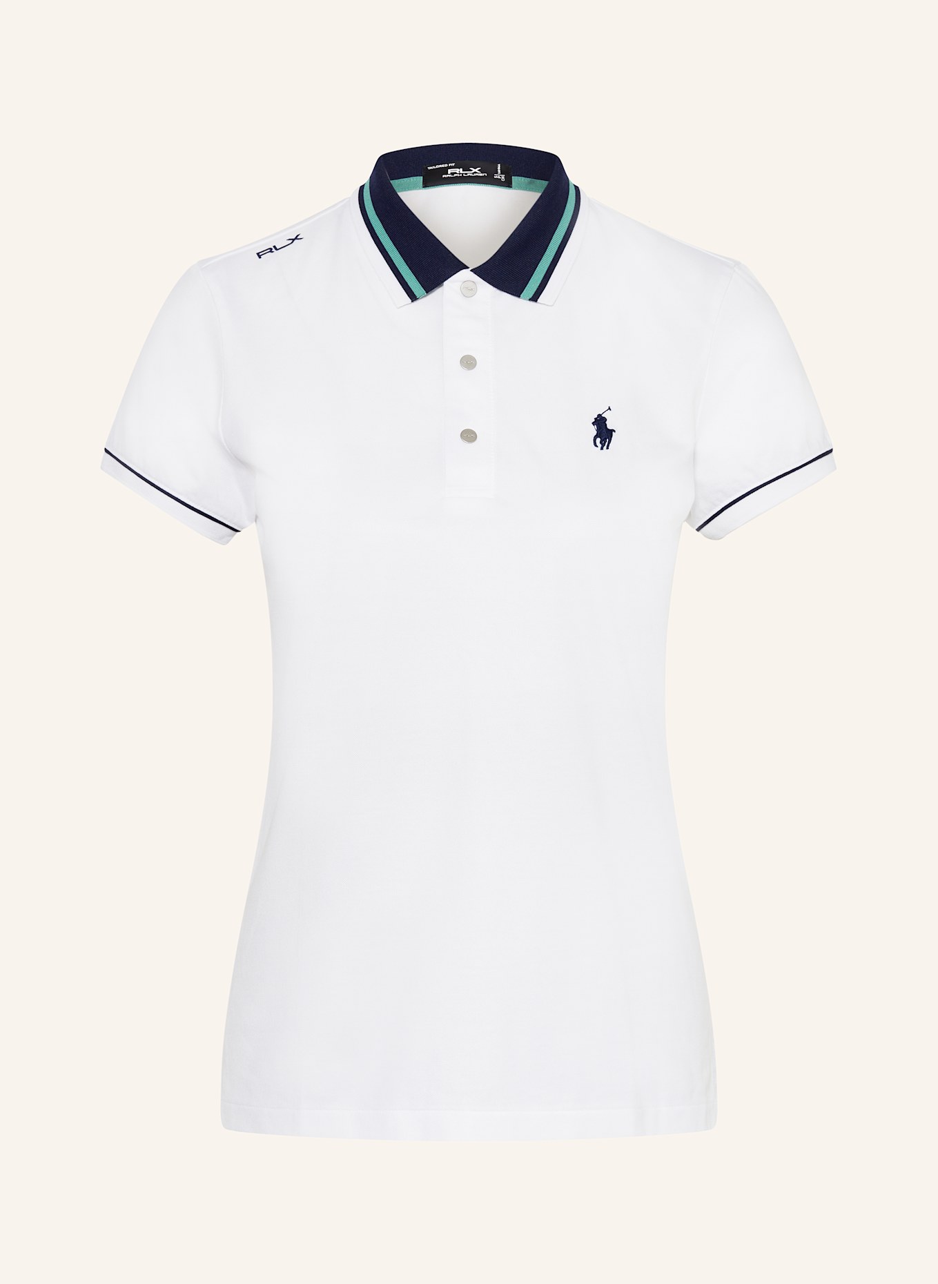 RLX RALPH LAUREN Piqué-Poloshirt, Farbe: WEISS (Bild 1)