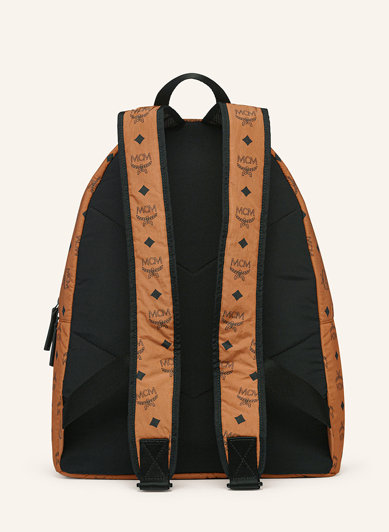 MCM Backpack STARK in cognac black