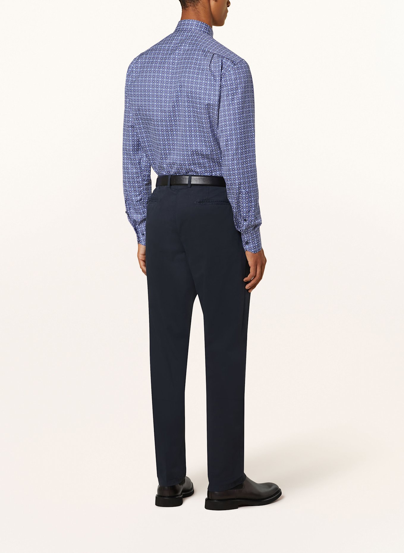 Stenströms Hemd Fitted Body: DUNKELBLAU / BLAU / WEISS