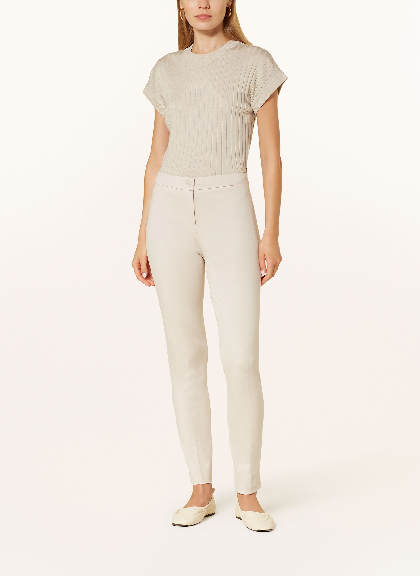 ELENA MIRO Jersey trousers, Color: BEIGE (Image 2)