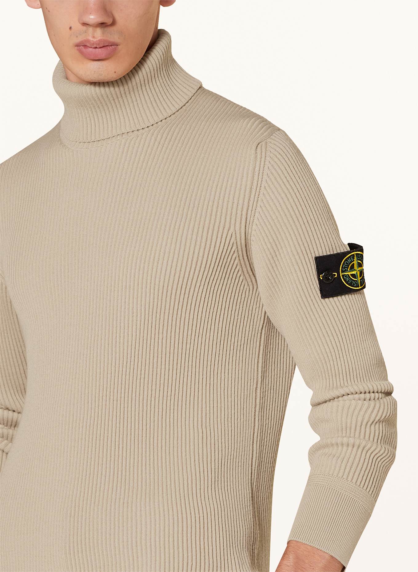 STONE ISLAND Rollkragenpullover: HELLBRAUN