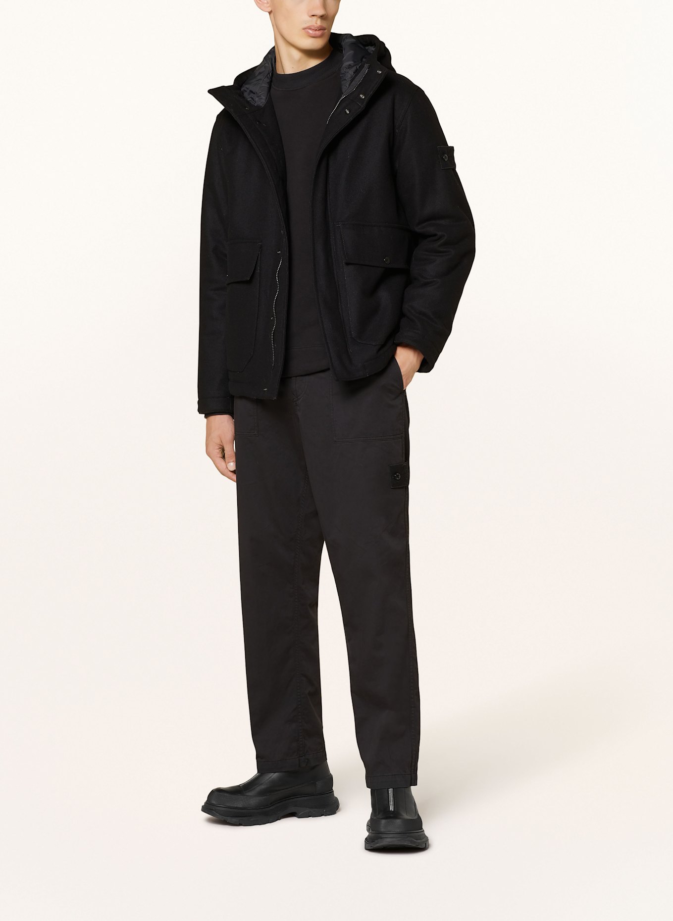 STONE ISLAND Chino GHOST, Color: BLACK (Image 2)