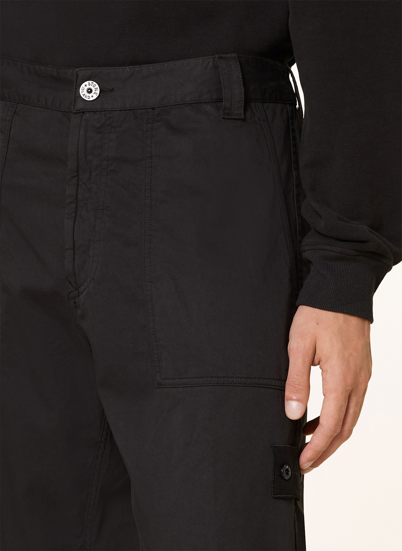 STONE ISLAND Chino GHOST, Color: BLACK (Image 5)